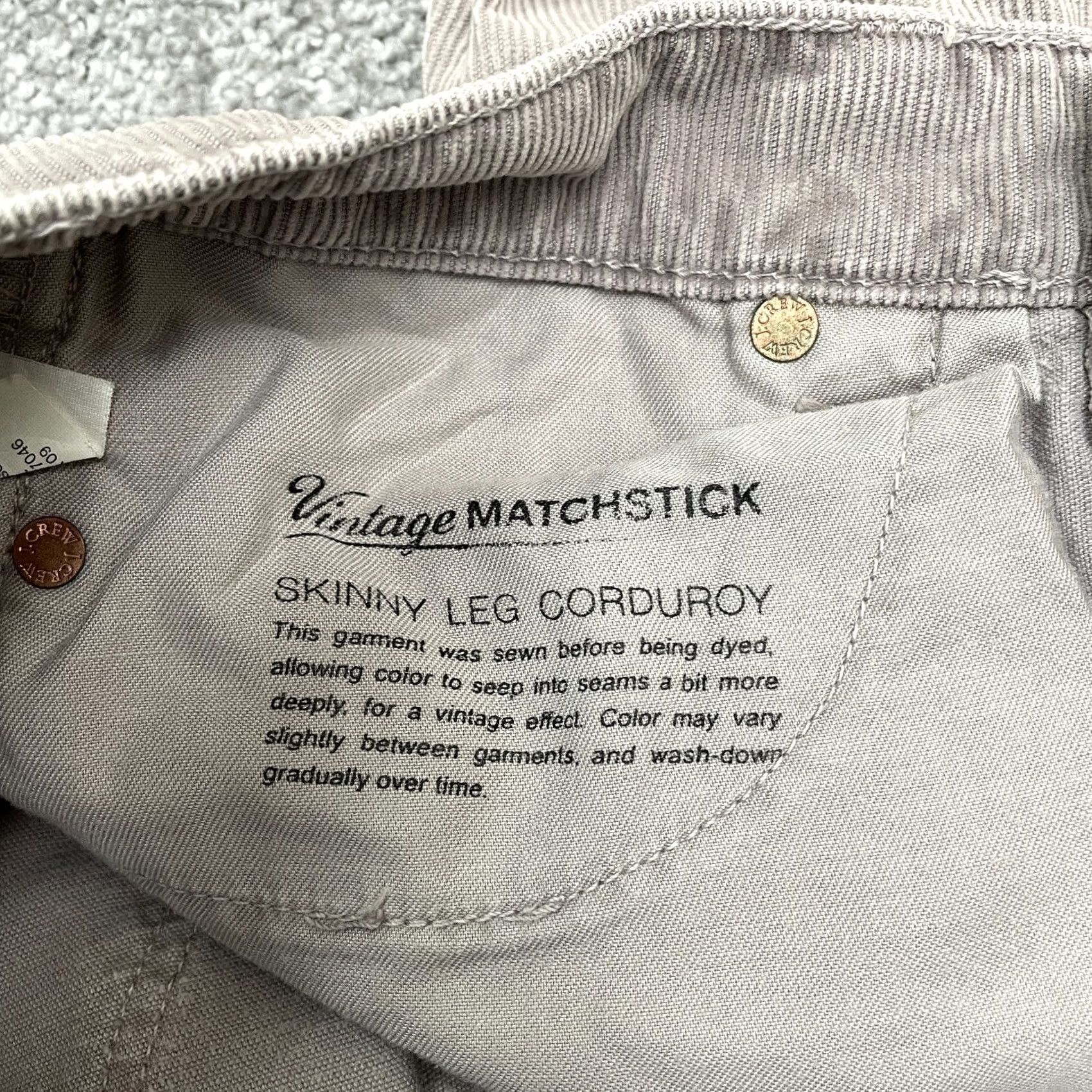 J.Crew J.Crew Vintage Matchstick Corduroy Skinny Pants Womens 26R Brown Low Rise 30x32 Size 30" / US 8 / IT 44 - 7 Thumbnail