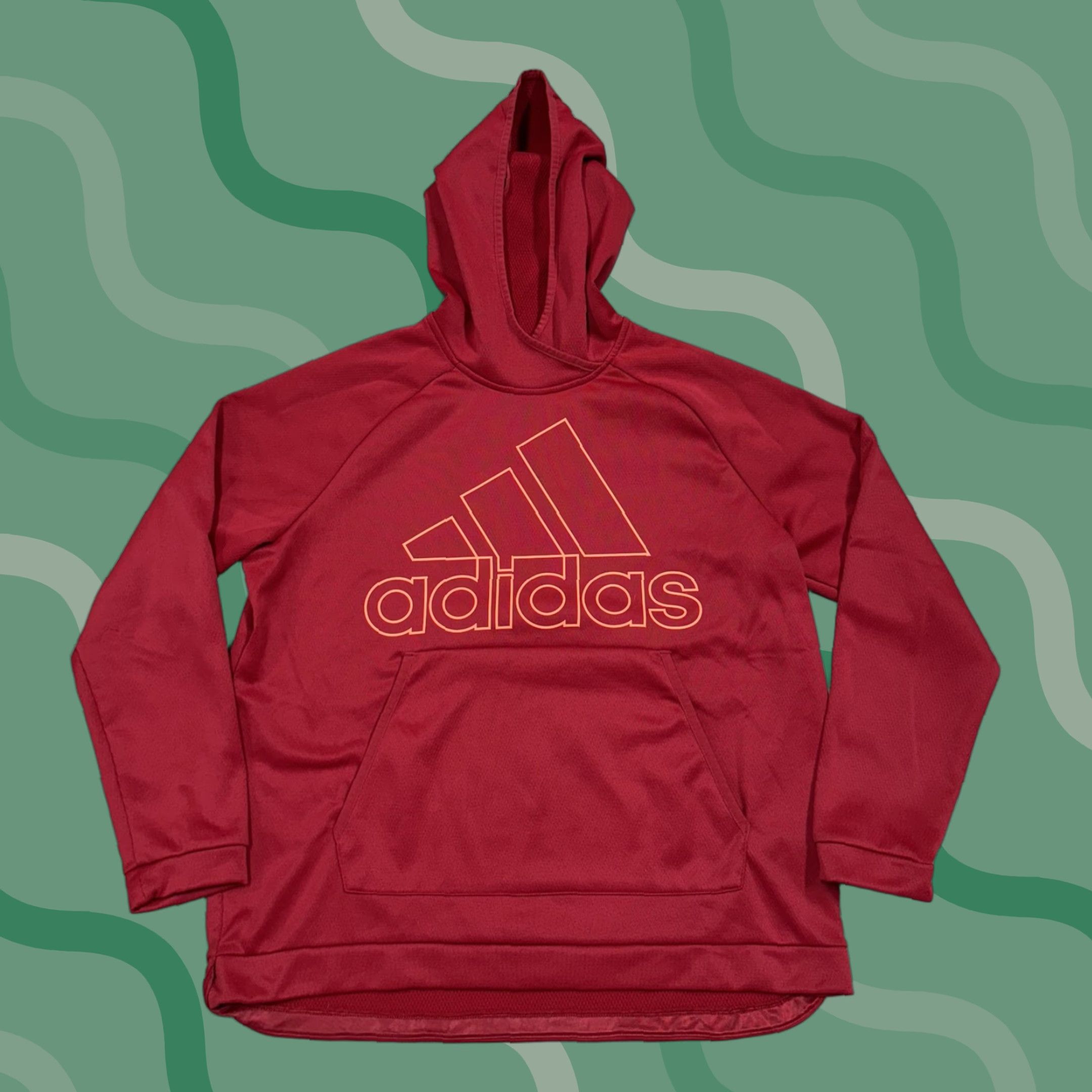 Adidas Adidas Hoodie Sweatshirt Womens XL Red Graphic Logo Pullover Training Sports Hooded Pockets Size XL / US 12-14 / IT 48-50 - 1 Thumbnail
