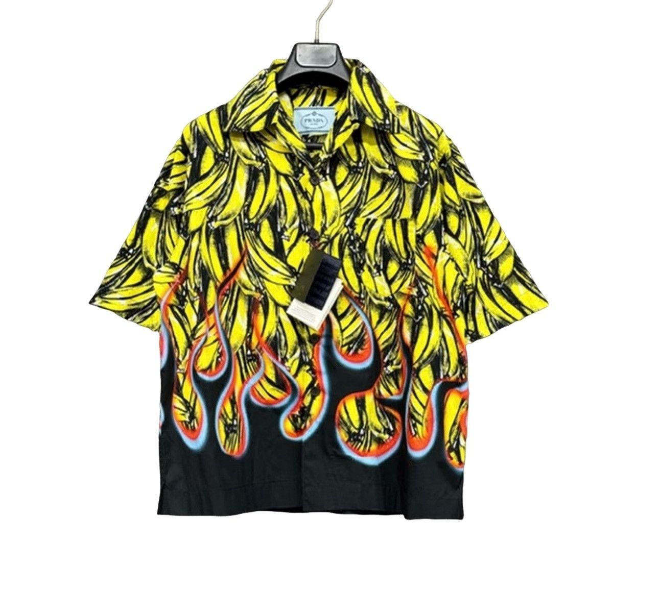 Prada Prada Banana Flame Print Short Sleeve Shirt XS Size US XS / EU 42 / 0 - 1 Thumbnail