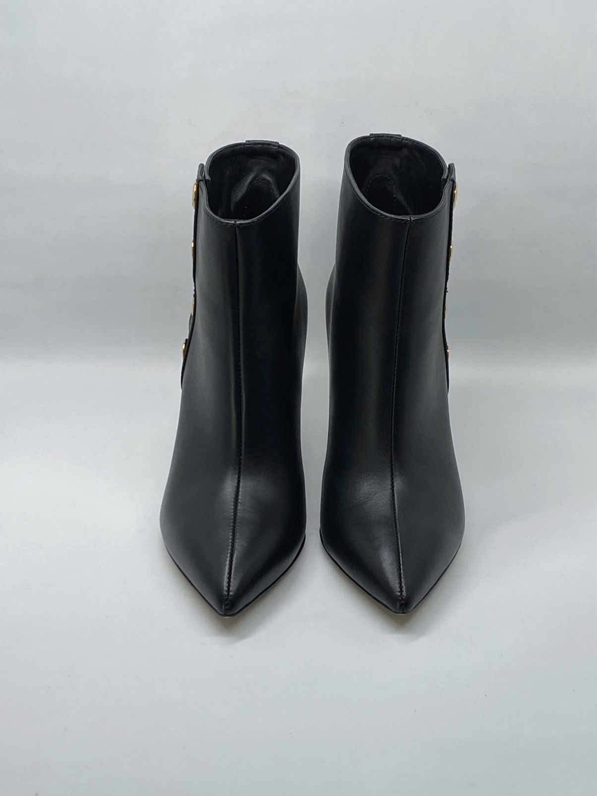 Moschino Moschino 80MM Snap-Button Leather Ankle Boots size 38 Size US 8 / IT 38 - 3 Thumbnail