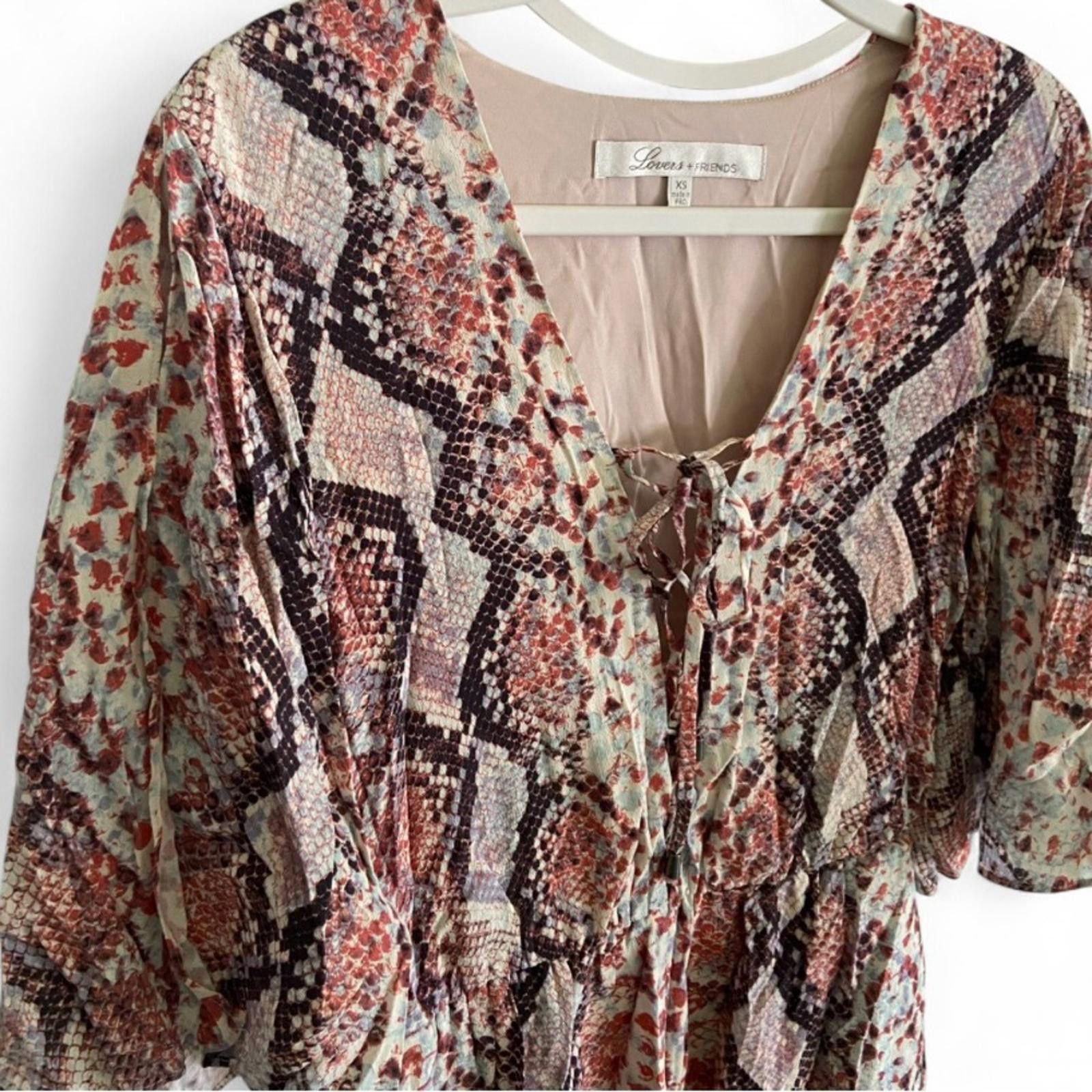 Designer Lovers + Friends Pink Snakeskin Pattern Womens Romper Sz XS Size 26" / US 2 / IT 38 - 4 Thumbnail