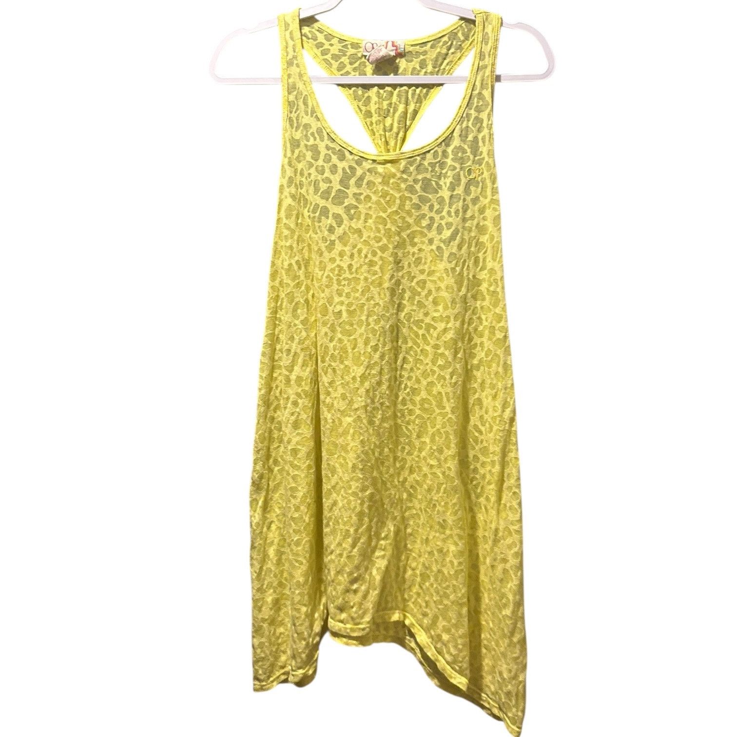 Ocean Pacific OP 90s neon Asymmetrical Cut Out Swim Coverup 11/13. Size L / US 10 / IT 46 - 1 Thumbnail