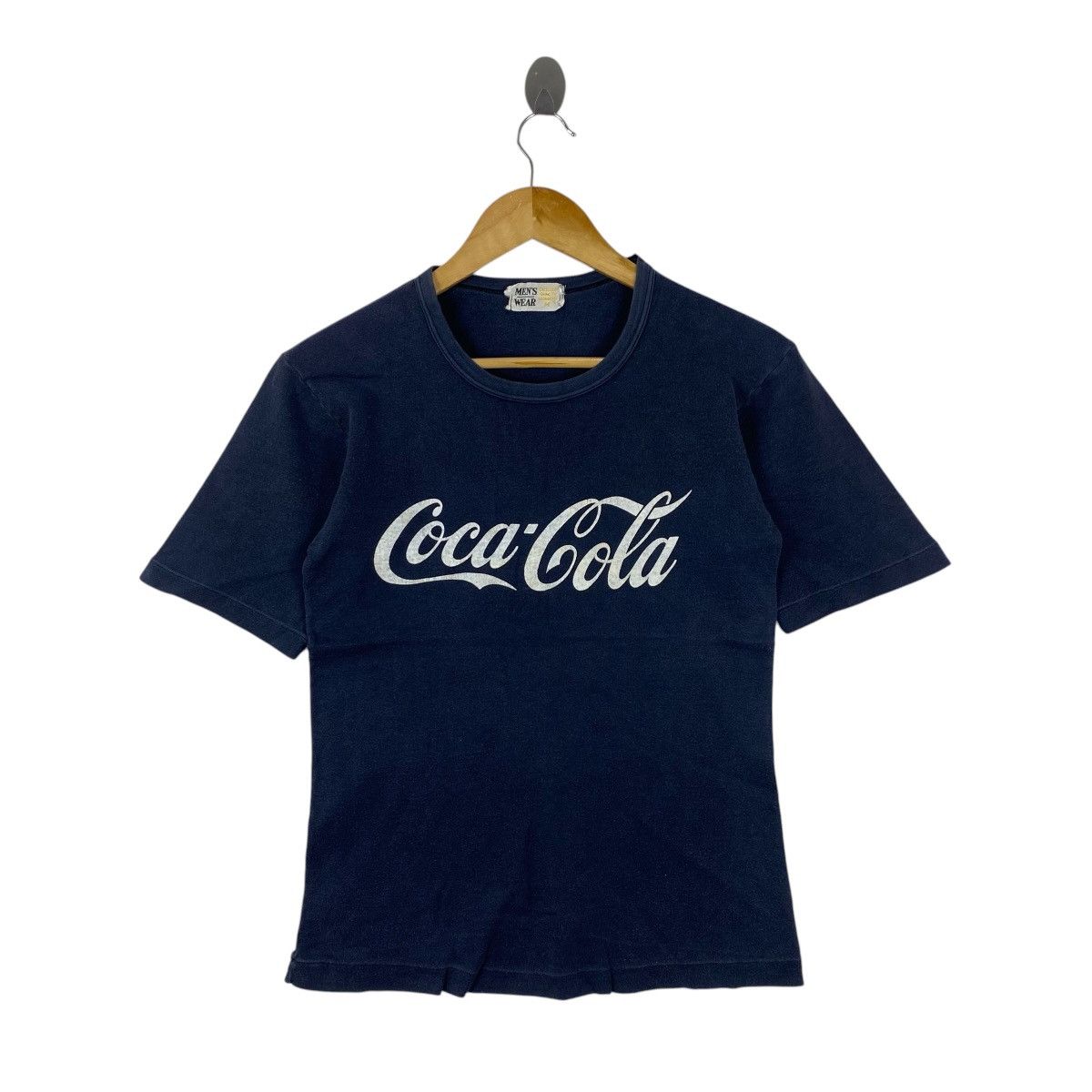 Vintage Vintage 90s Coca Cola Japanese Tag Navy Tee Size M Size US M / EU 48-50 / 2 - 1 Thumbnail