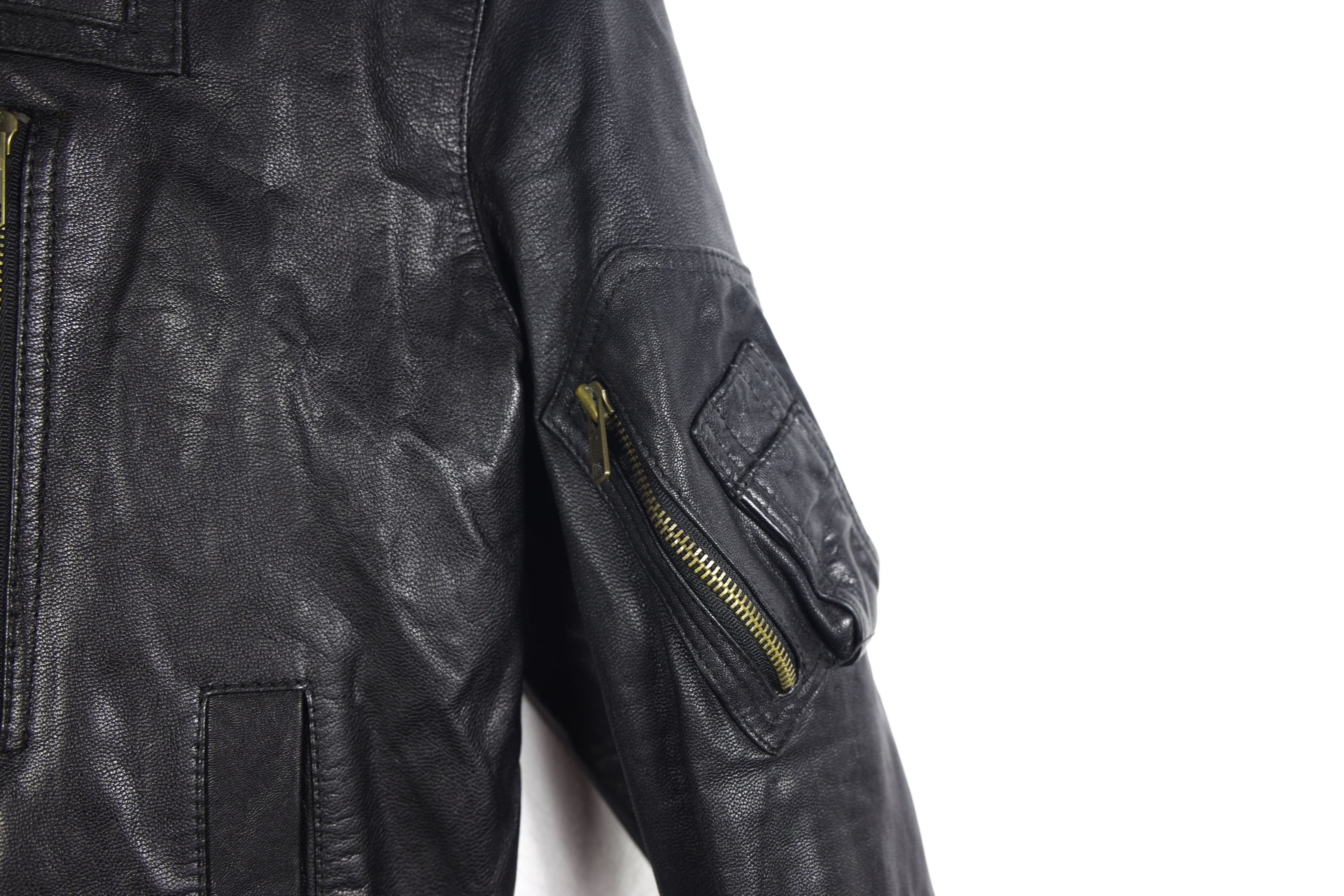Allsaints All Saints Black Leather Bomber Jacket Small Size US S / EU 44-46 / 1 - 6 Thumbnail