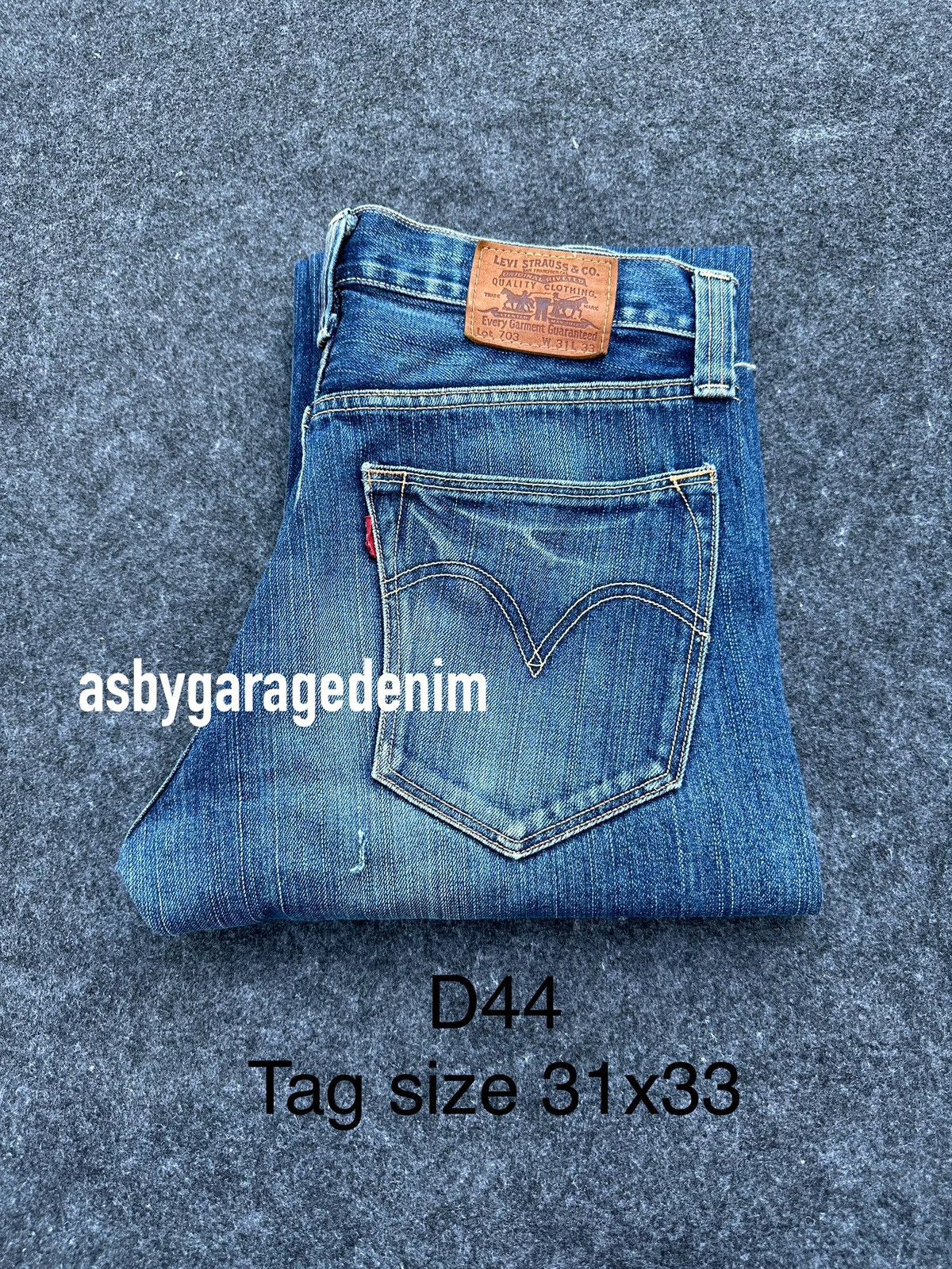 Levi's Y2k Levis 703 Faded Blue Washed Vintage Denim 31x33 D44 Size US 31 - 18 Thumbnail