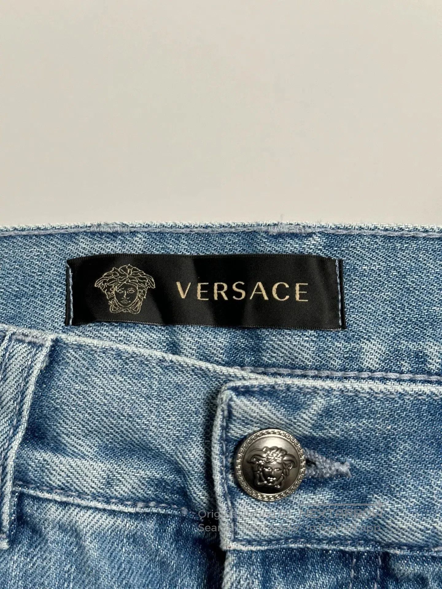 Versace Versace Medusa Leather Patch Studded Jeans. Size US 31 - 5 Thumbnail