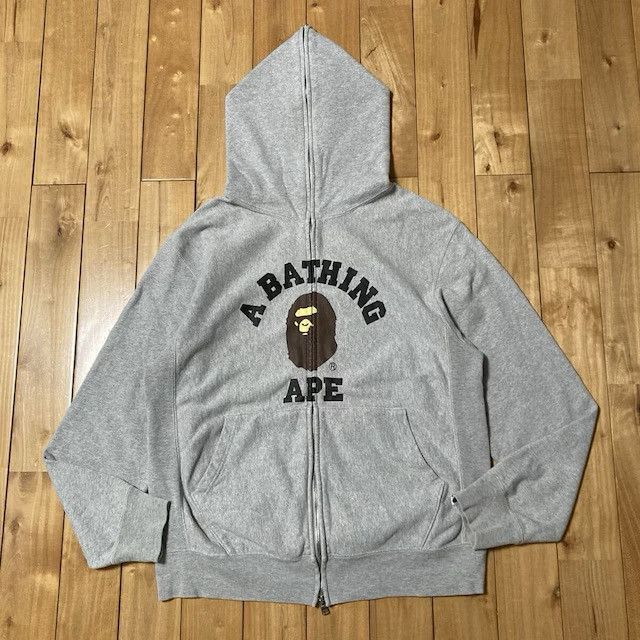 Bape BAPE College logo full zip hoodie a bathing ape NIGO Size US M / EU 48-50 / 2 - 1 Thumbnail