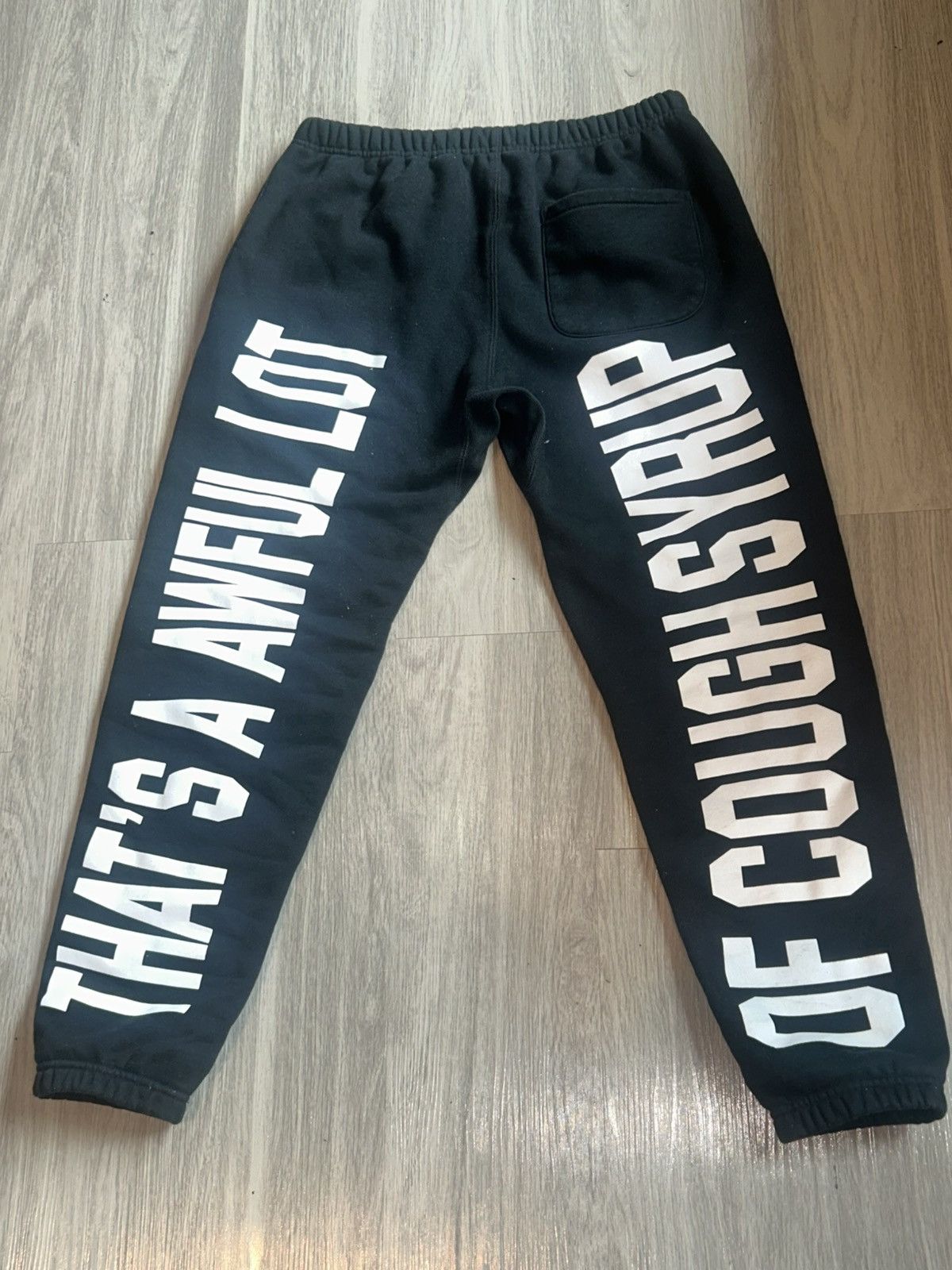 Awful Lot of Cough Syrup Black Jogger Size M