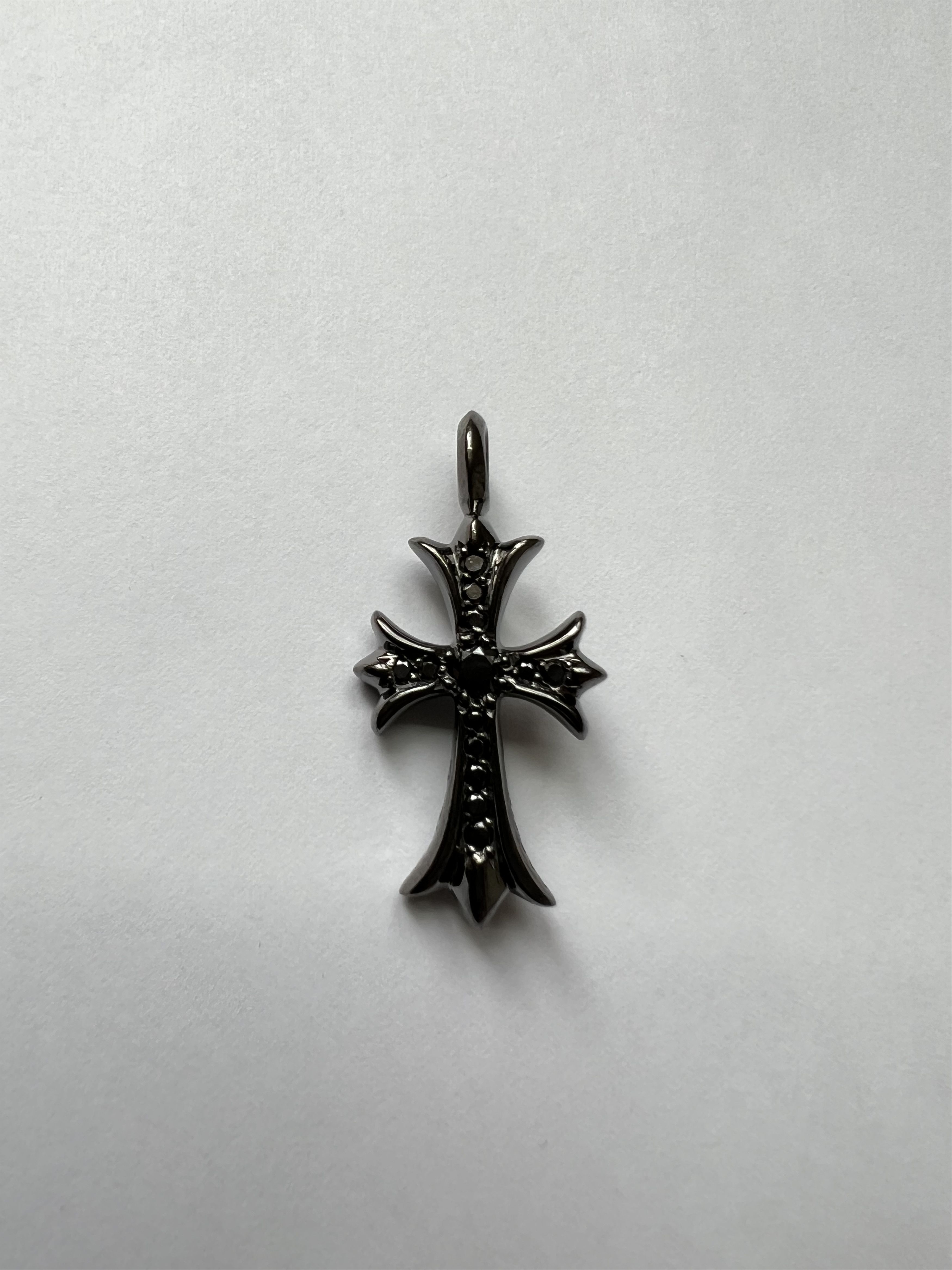 Chrome Hearts Chrome Hearts Silver Black Diamond Cross Charm Pendant Size ONE SIZE - 5 Thumbnail