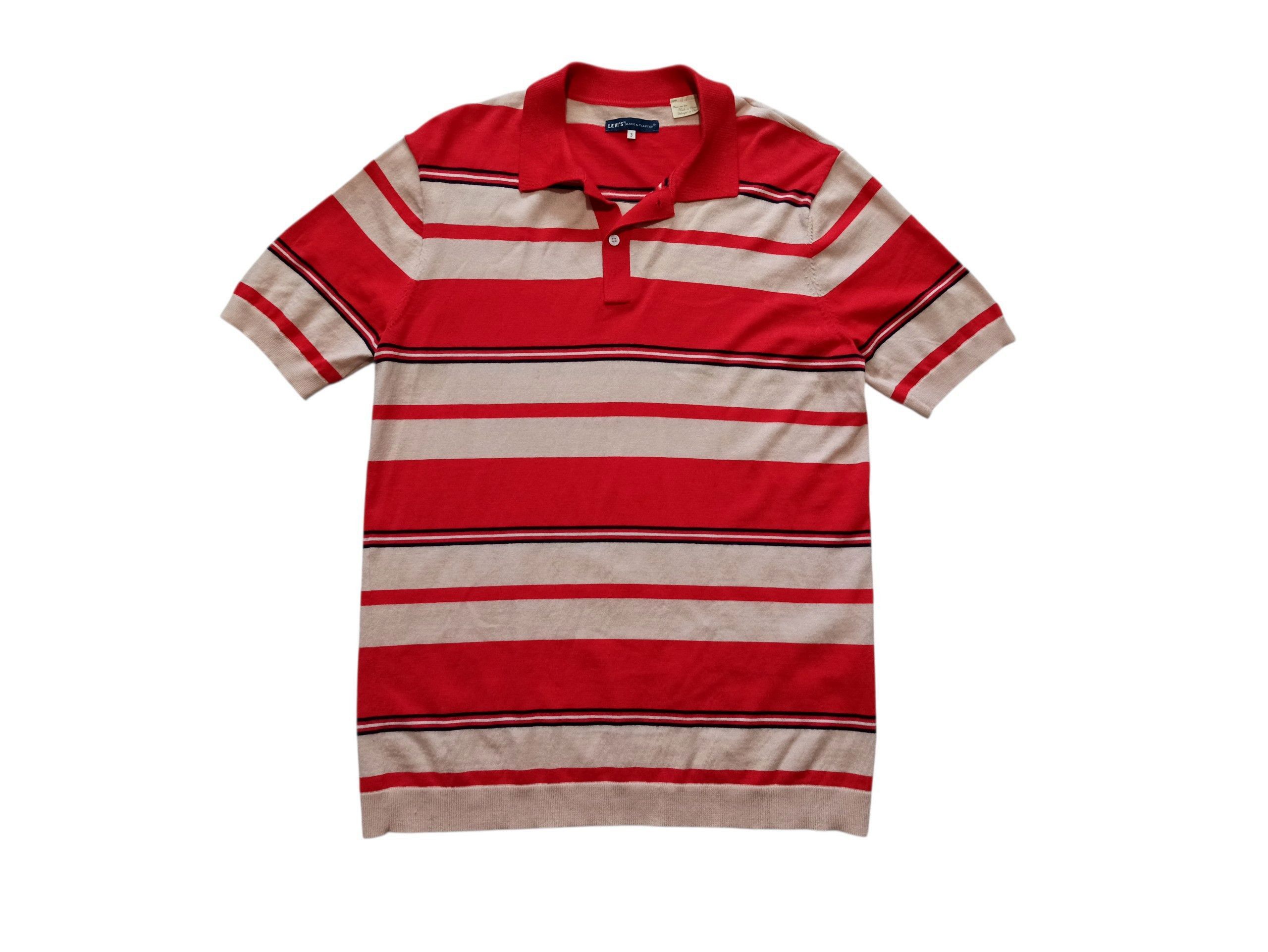 Levi's Made & Crafted Levi's Made & Crafted Wool Blend Knit Polo Shirt Stripe L Size US L / EU 52-54 / 3 - 1 Thumbnail