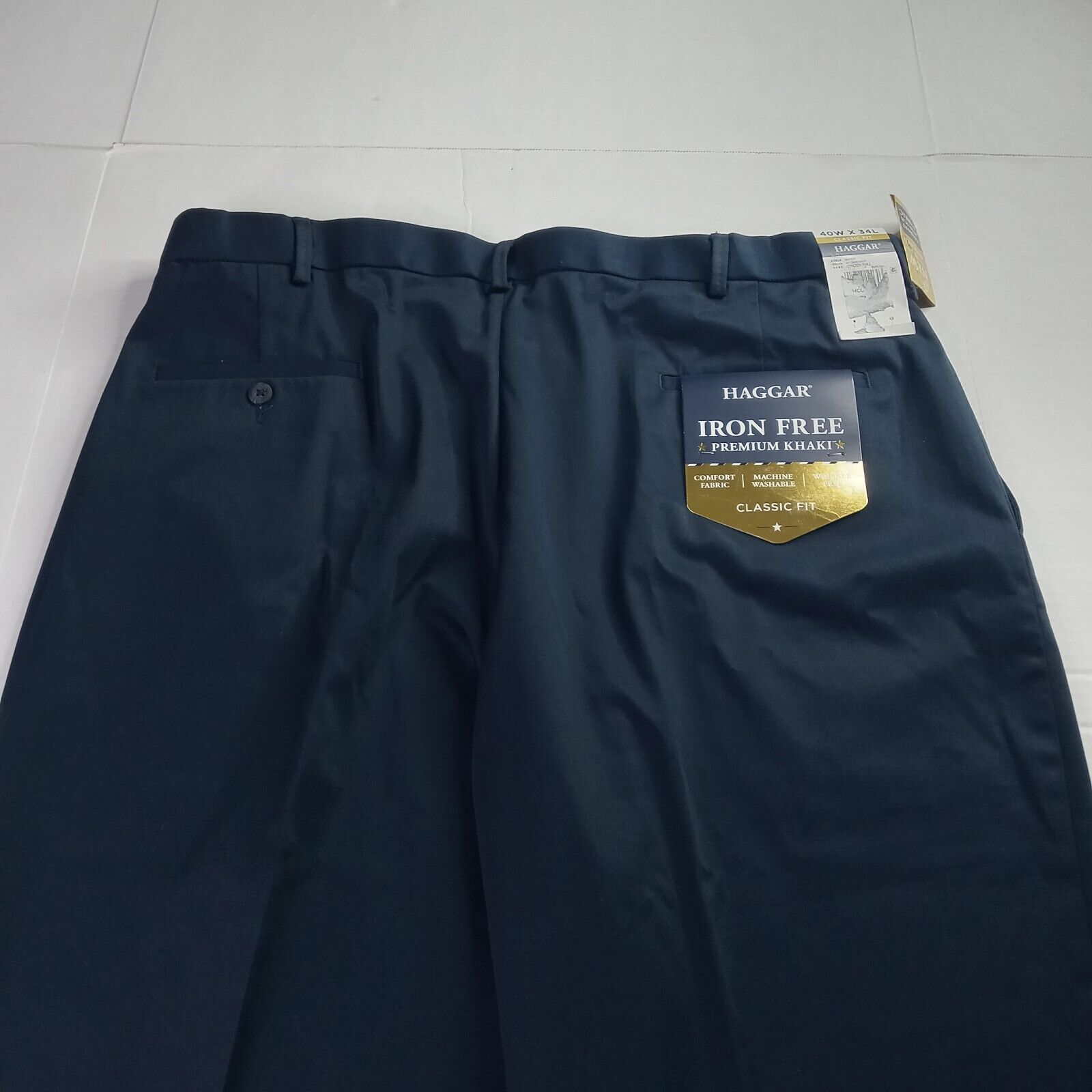 Haggar Haggar Premium Iron Free Khakis Men's 40x34 Blue Classic Fit Size US 40 / EU 56 - 8 Thumbnail