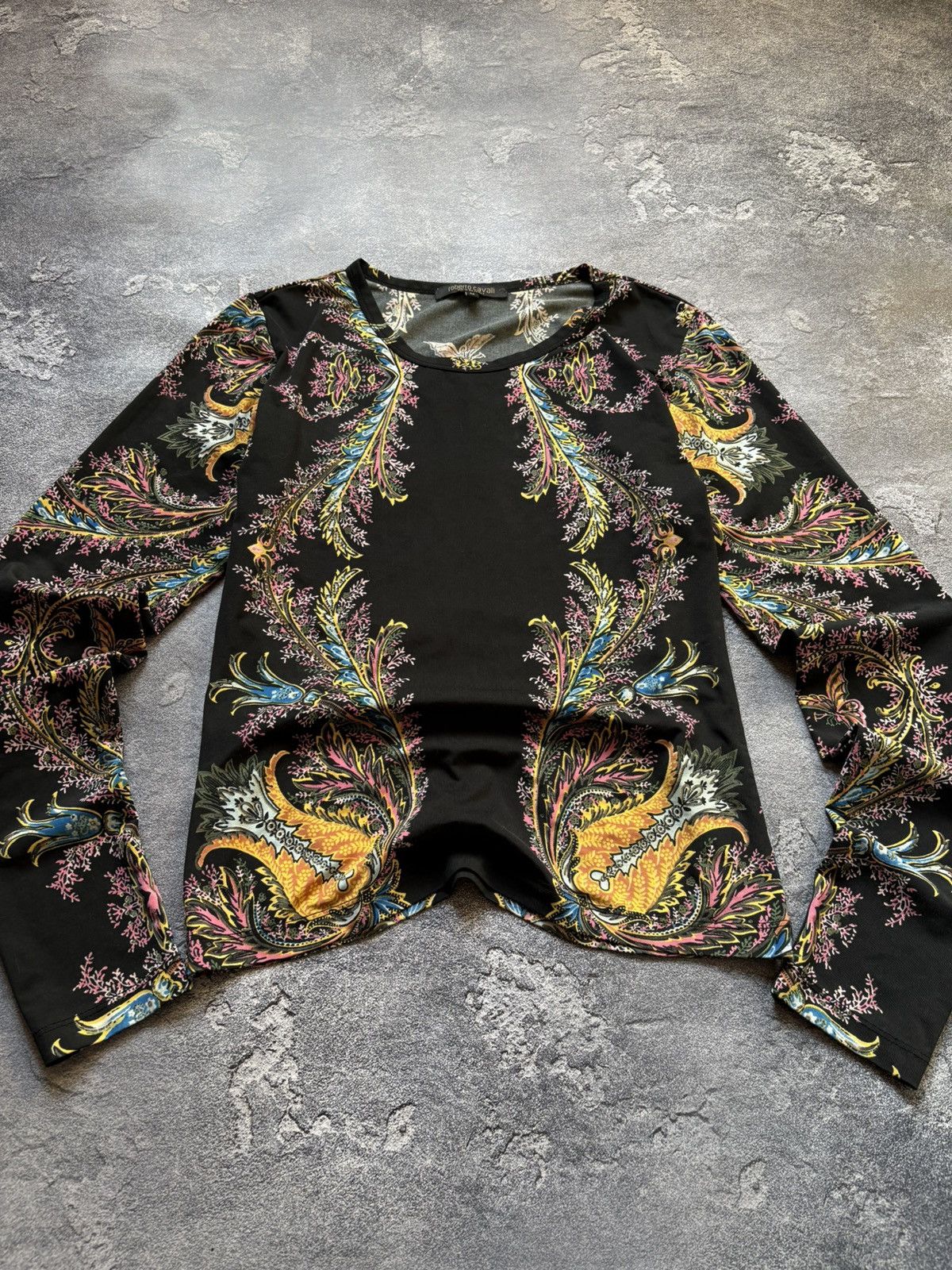 Roberto Cavalli Vintage Roberto Cavalli Luxury Paisley Printed Long Sleeve Size M / US 6-8 / IT 42-44 - 2 Thumbnail