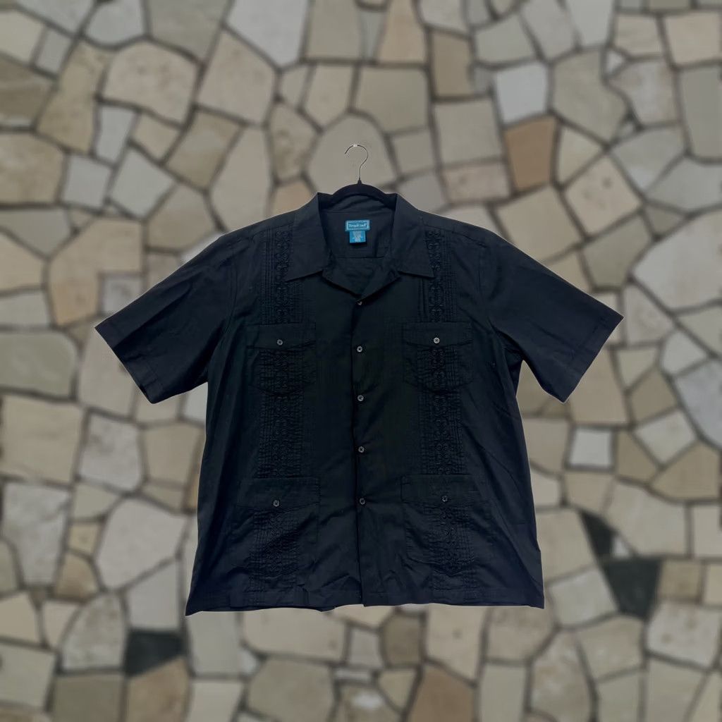 Vintage Mens Black TropiCool Guayabera Shirt XL Short Sleeve Button-Up Mens XL Black Tropicool Guayabera Shirt Short Sleeve Button-Up Size US XL / EU 56 / 4 - 1 Thumbnail