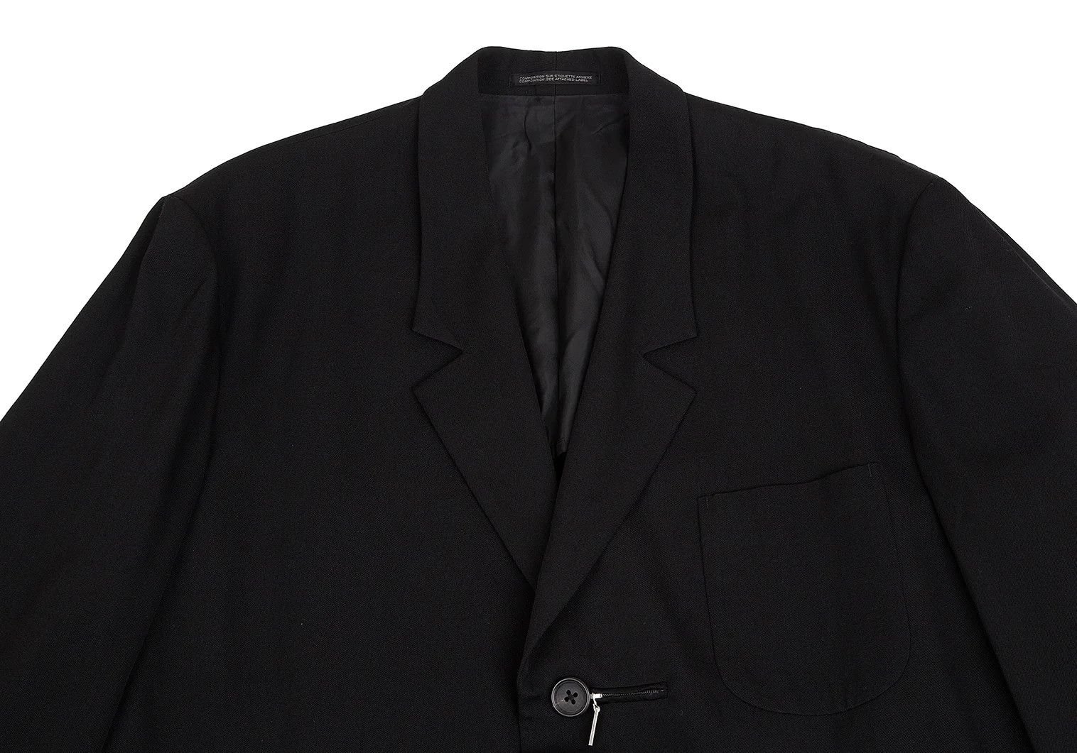 Yohji Yamamoto Yohji Yamamoto Wool Gabardine Jacket Black 2 Size US M / EU 48-50 / 2 - 2 Thumbnail