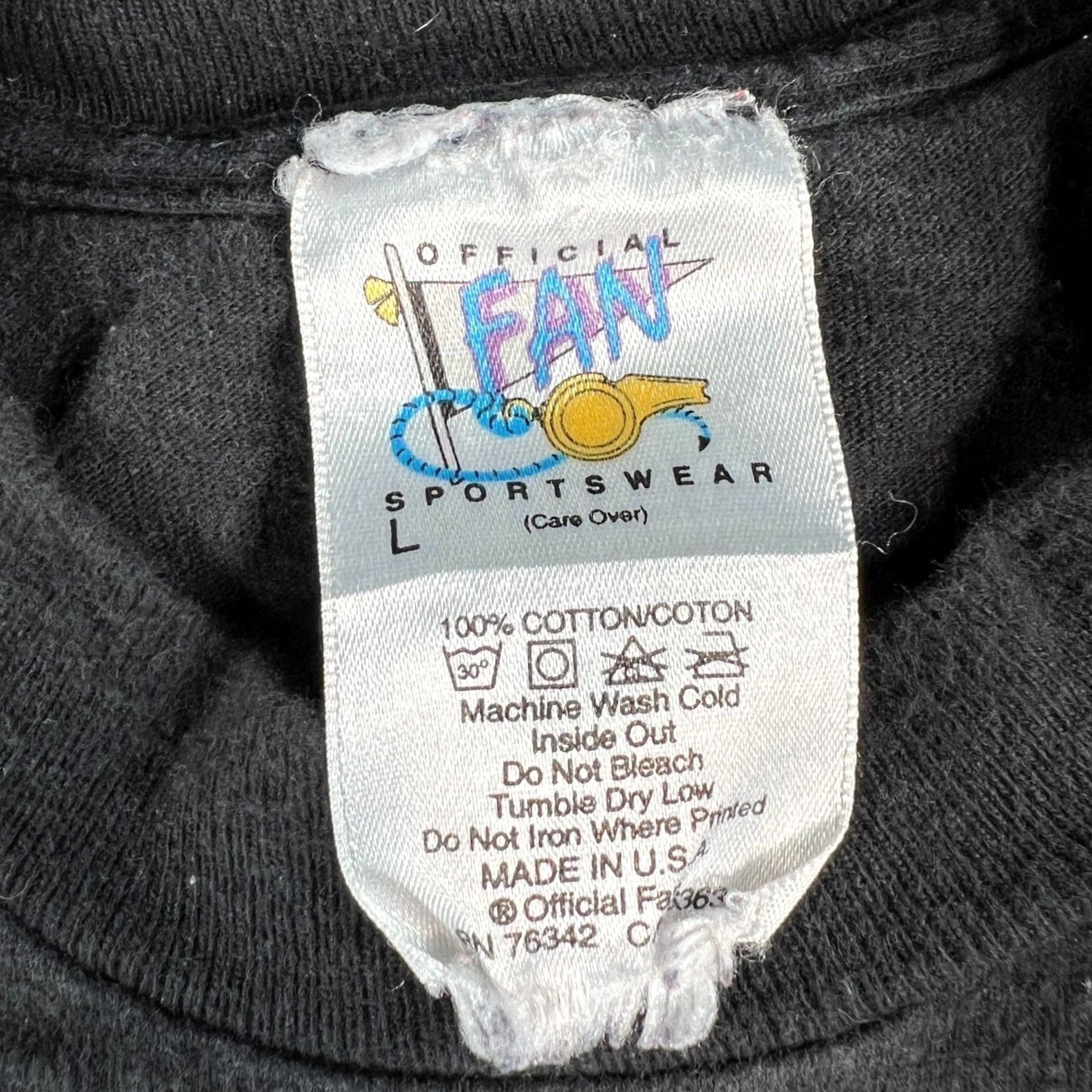 Logo 7 VINTAGE Kansas City Chiefs T-Shirt Mens L Black 1995 Single Stitch 90s Logo Size US L / EU 52-54 / 3 - 7 Thumbnail