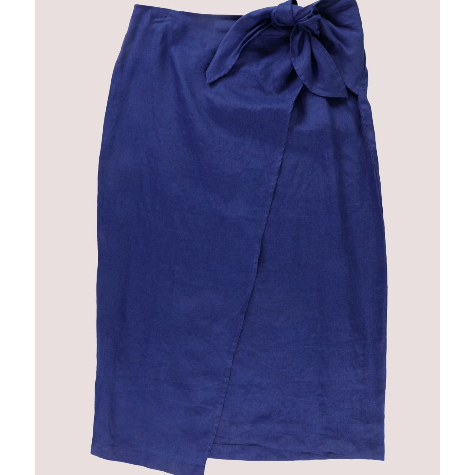 Ralph Lauren Ralph Lauren Womens Linen Midi Skirt Blue 8 Size 30" / US 8 / IT 44 - 1 Thumbnail