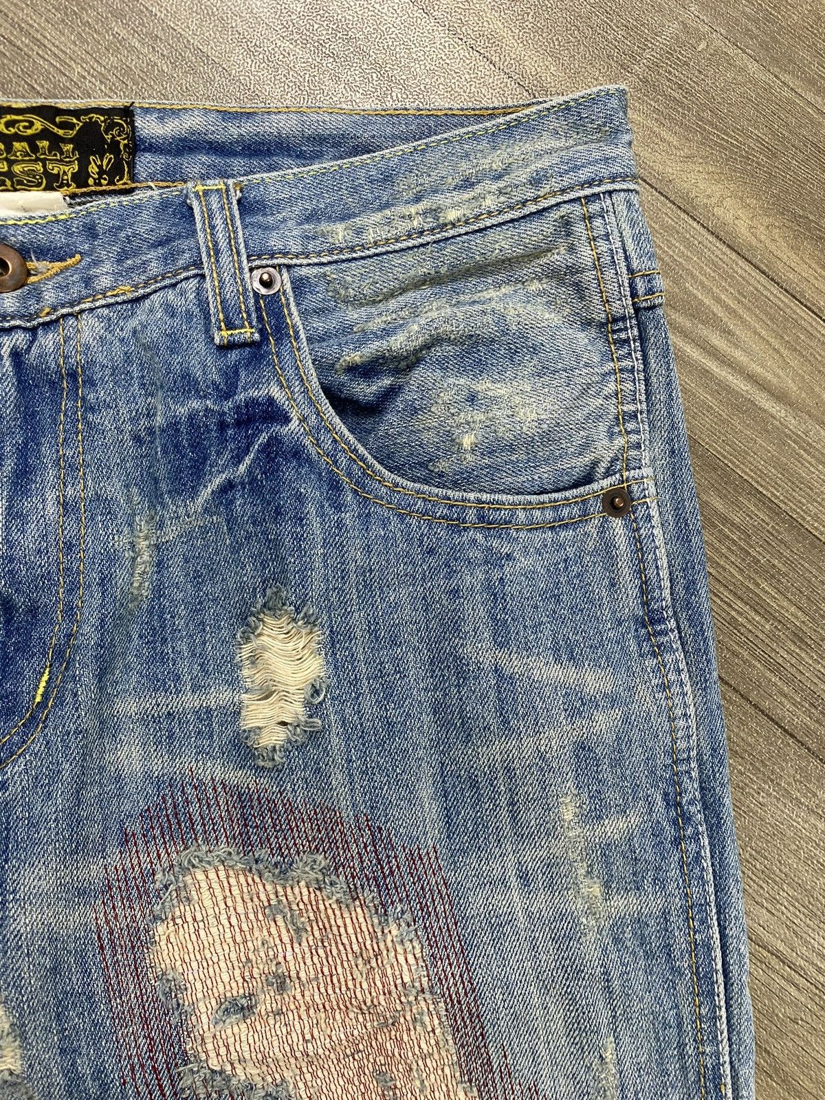 If Six Was Nine 2000s OutBall West Sasikho Distressed Jeans Balenciaga Style Size US 30 / EU 46 - 8 Thumbnail