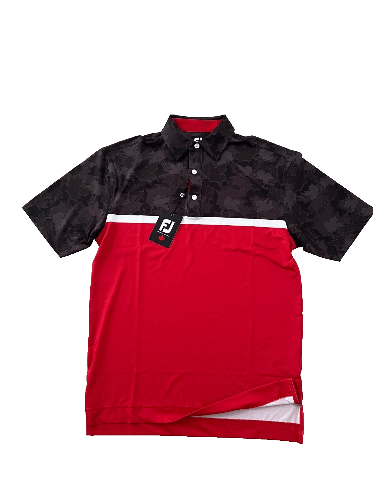 Footjoy FootJoy 29899 Striped Tonal Leaf Print Polo Top ( S ) Size US S / EU 44-46 / 1 - 2 Thumbnail