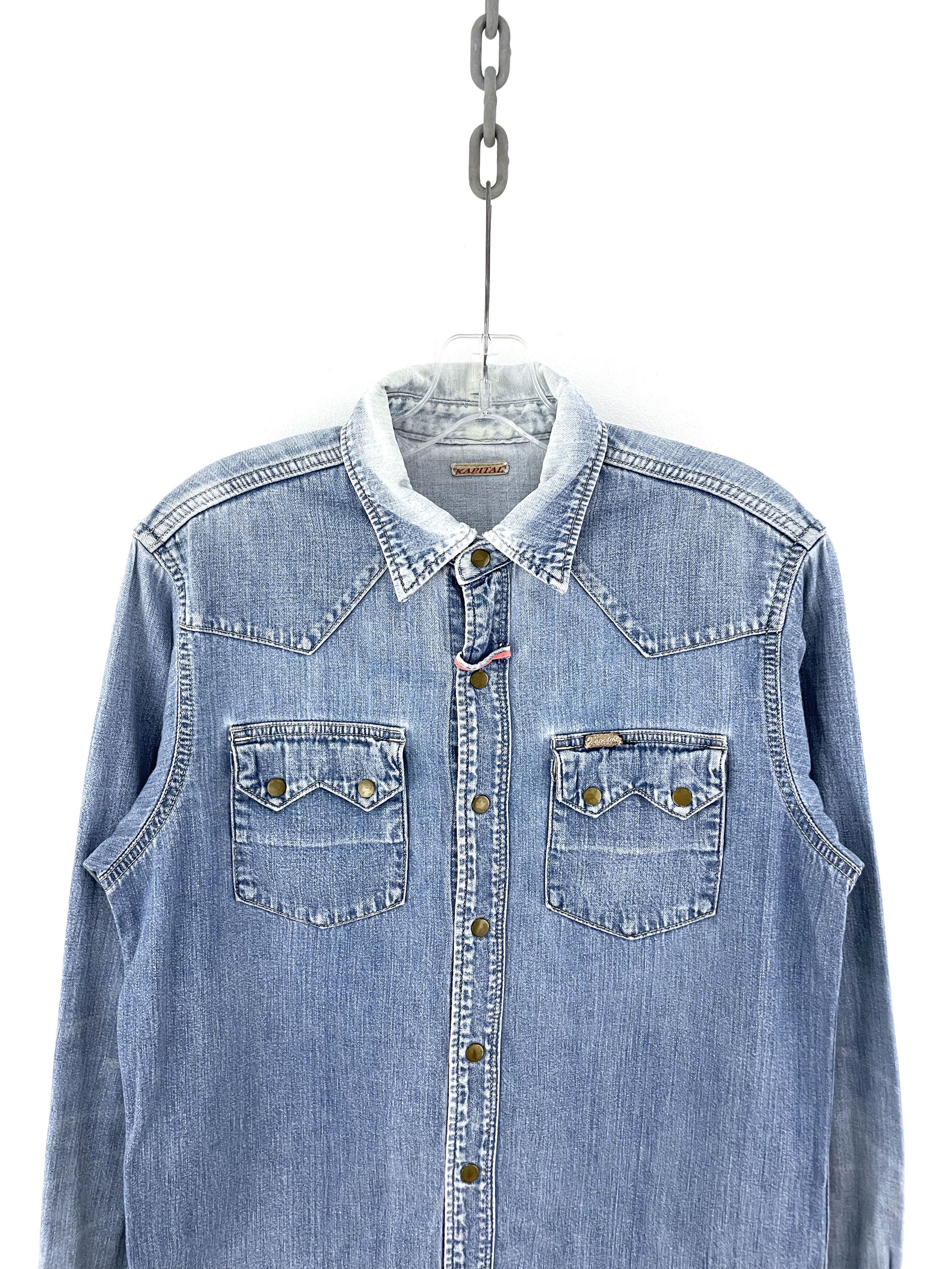 Kapital Western Denim Shirt Size US M / EU 48-50 / 2 - 5 Thumbnail
