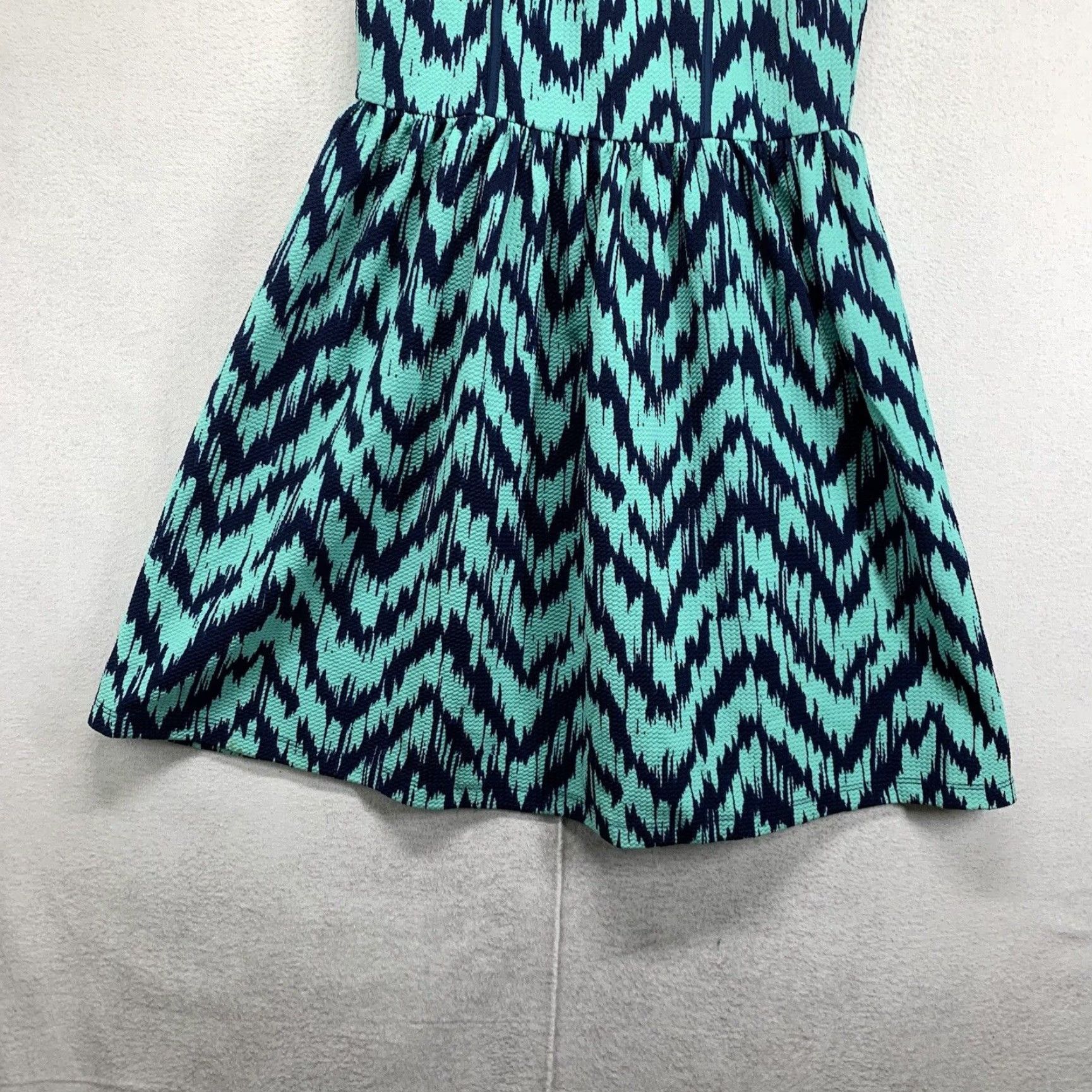 Vintage Design Lab Lord & Taylor Women's Medium Blue Teal Halter Dress Size M / US 6-8 / IT 42-44 - 7 Thumbnail