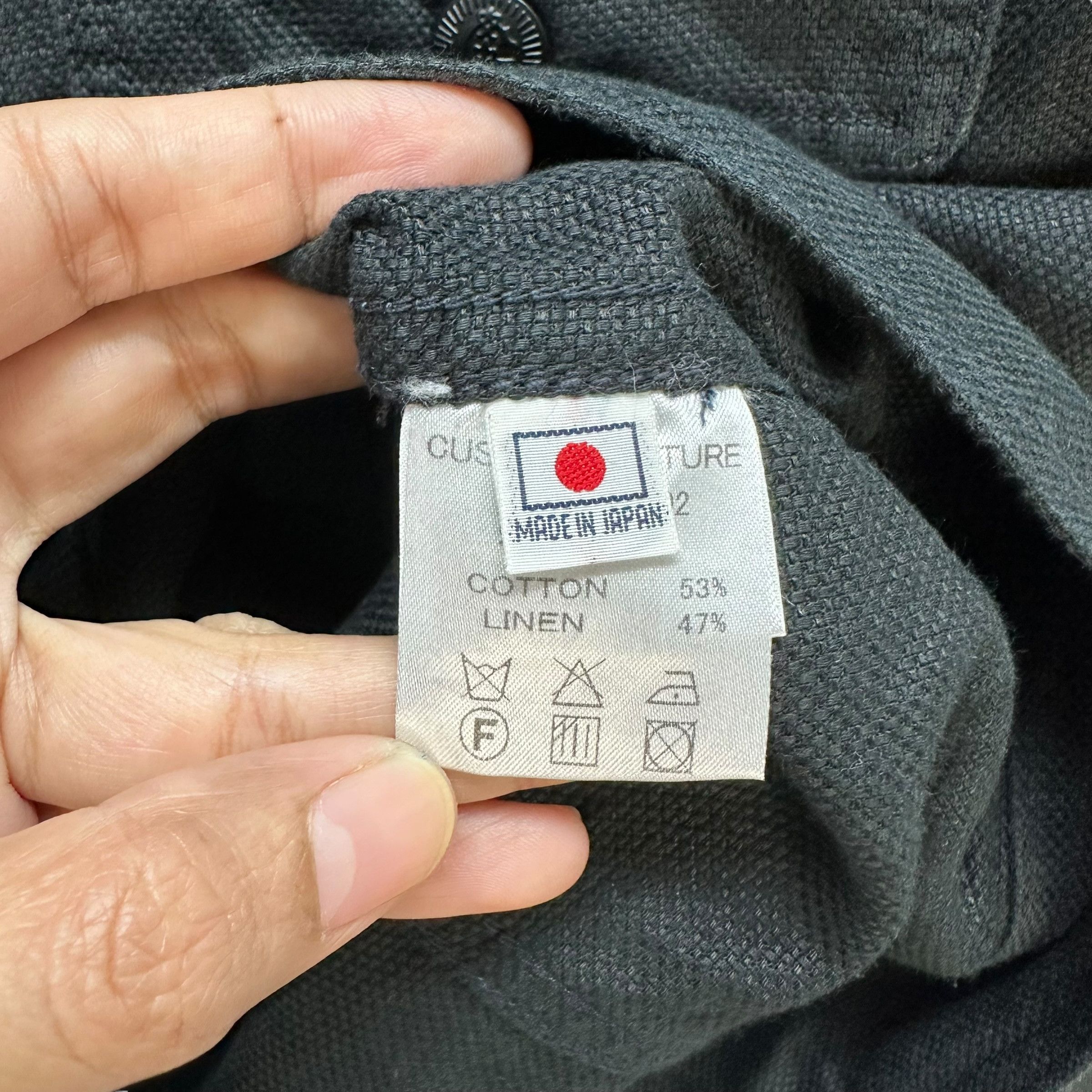 Japanese Brand CUSTOM CULTURE Made in Japan Black Denim Jacket #A4-0093 Size US S / EU 44-46 / 1 - 7 Thumbnail