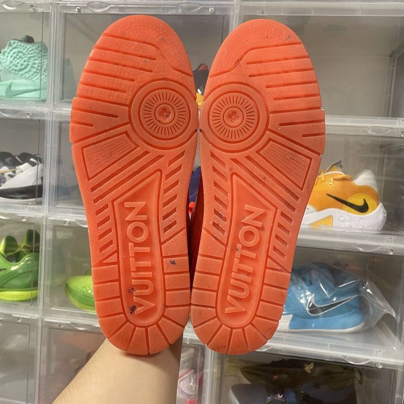 Louis Vuitton Virgil Abloh x LOUIS VUITTON Orange Sneakers - Size US 8.5 / EU 41-42 - 4 Thumbnail