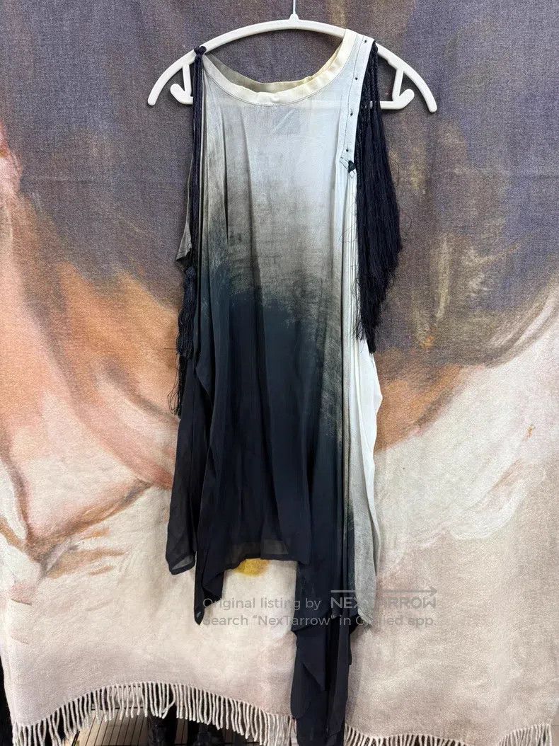 Ann Demeulemeester Ann Demeulemeester Fringed Cat Whisker Tie-Dye Vest Size US S / EU 44-46 / 1 - 1 Thumbnail