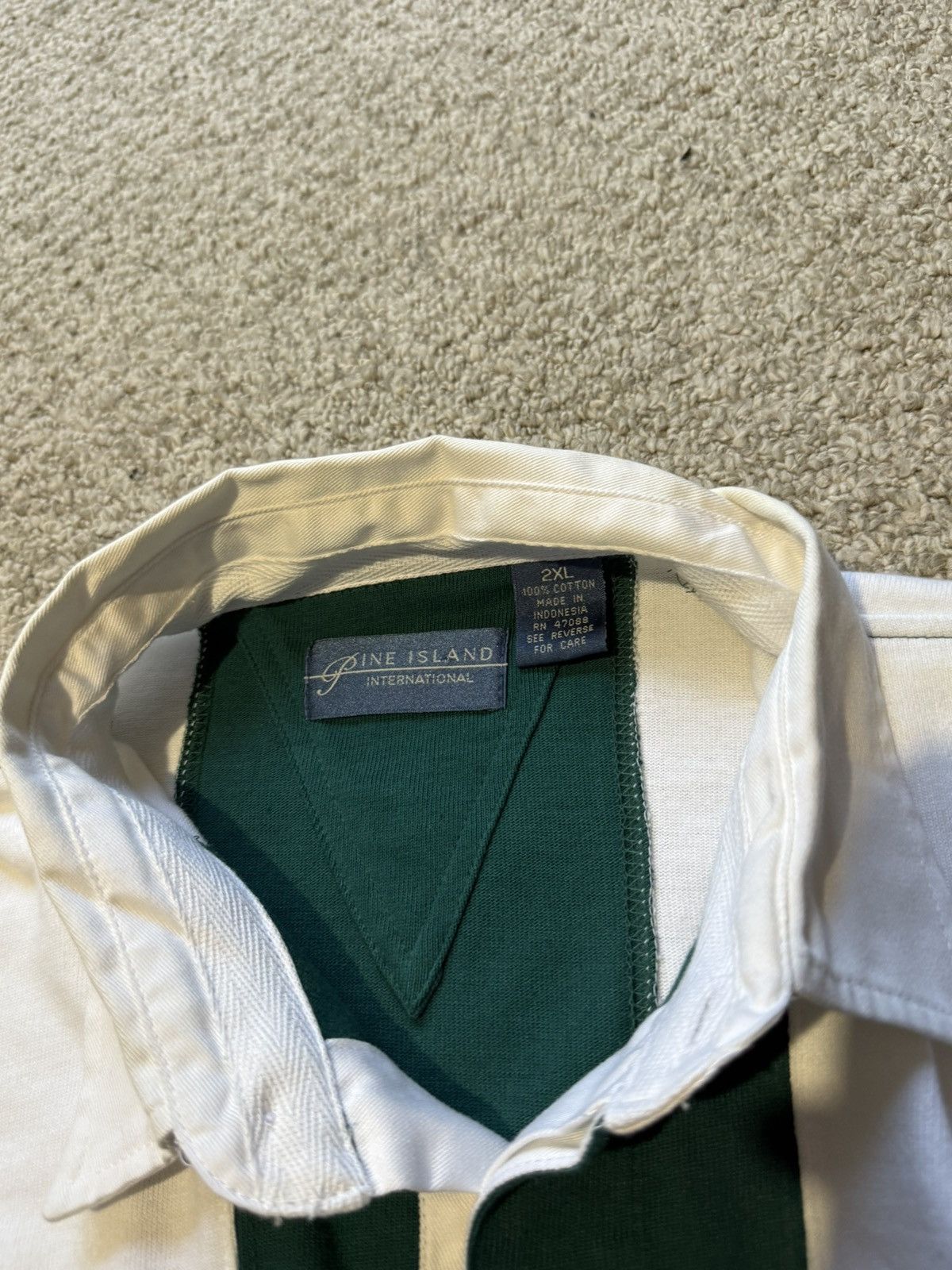 Other *VINTAGE* Green and White Pine Island Striped Rugby shirt Size US XXL / EU 58 / 5 - 3 Thumbnail