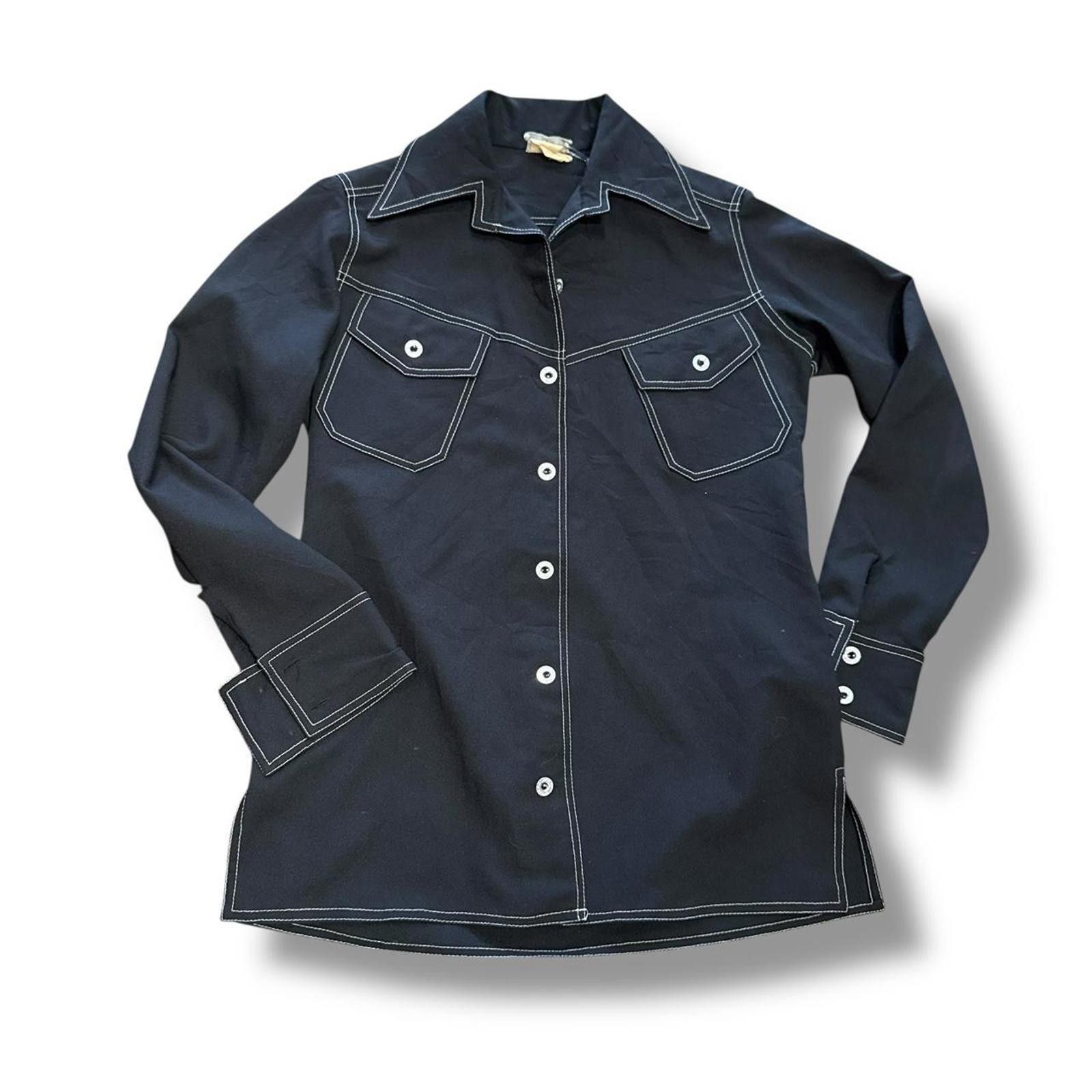 Other Vintage Black Dagger Collared Button Up Size M / US 6-8 / IT 42-44 - 1 Thumbnail