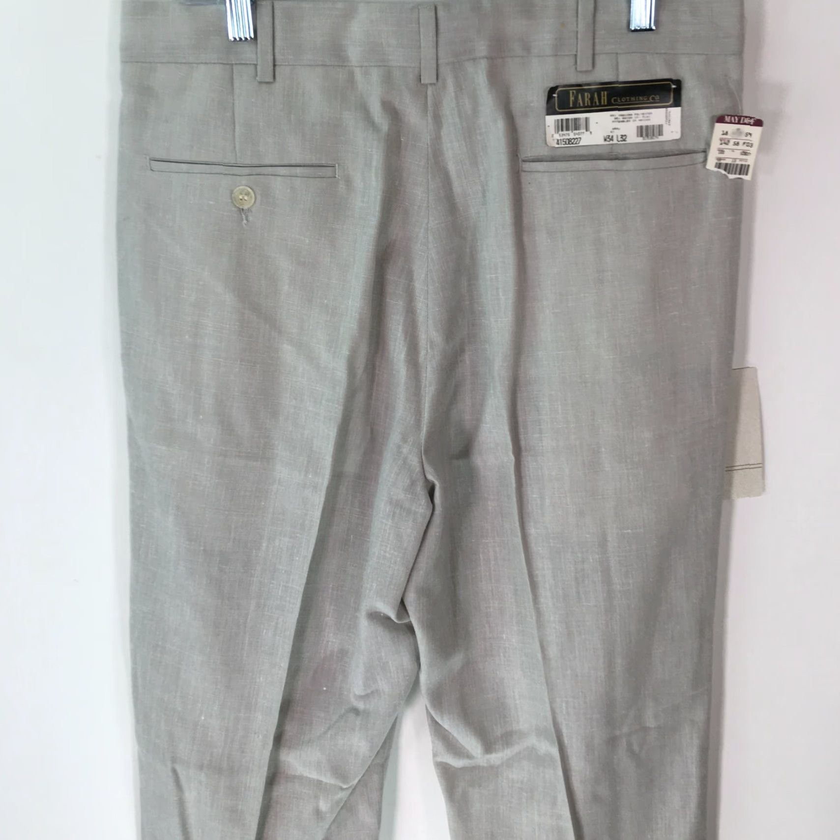 Farah Farah Brand Farah Clothing Co Mens Dress Pants Size 34 X32 Beige Regular Rise High Flat Front Cords Straight Pants Size US 34 / EU 50 - 4 Thumbnail