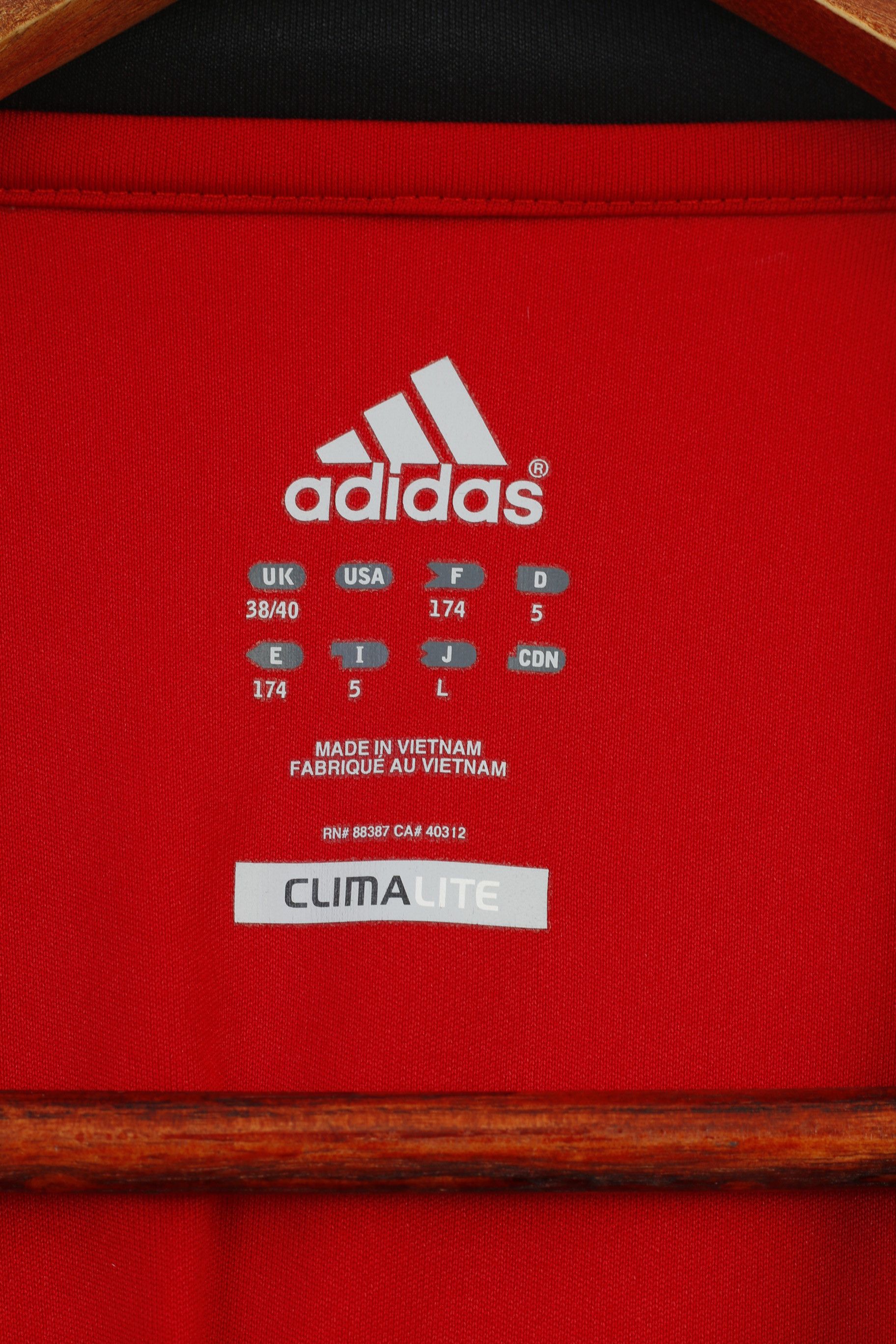 Adidas Adidas Men 38 40 M Shirt Jersey Team Sportia Red 4091 Size US M / EU 48-50 / 2 - 4 Thumbnail