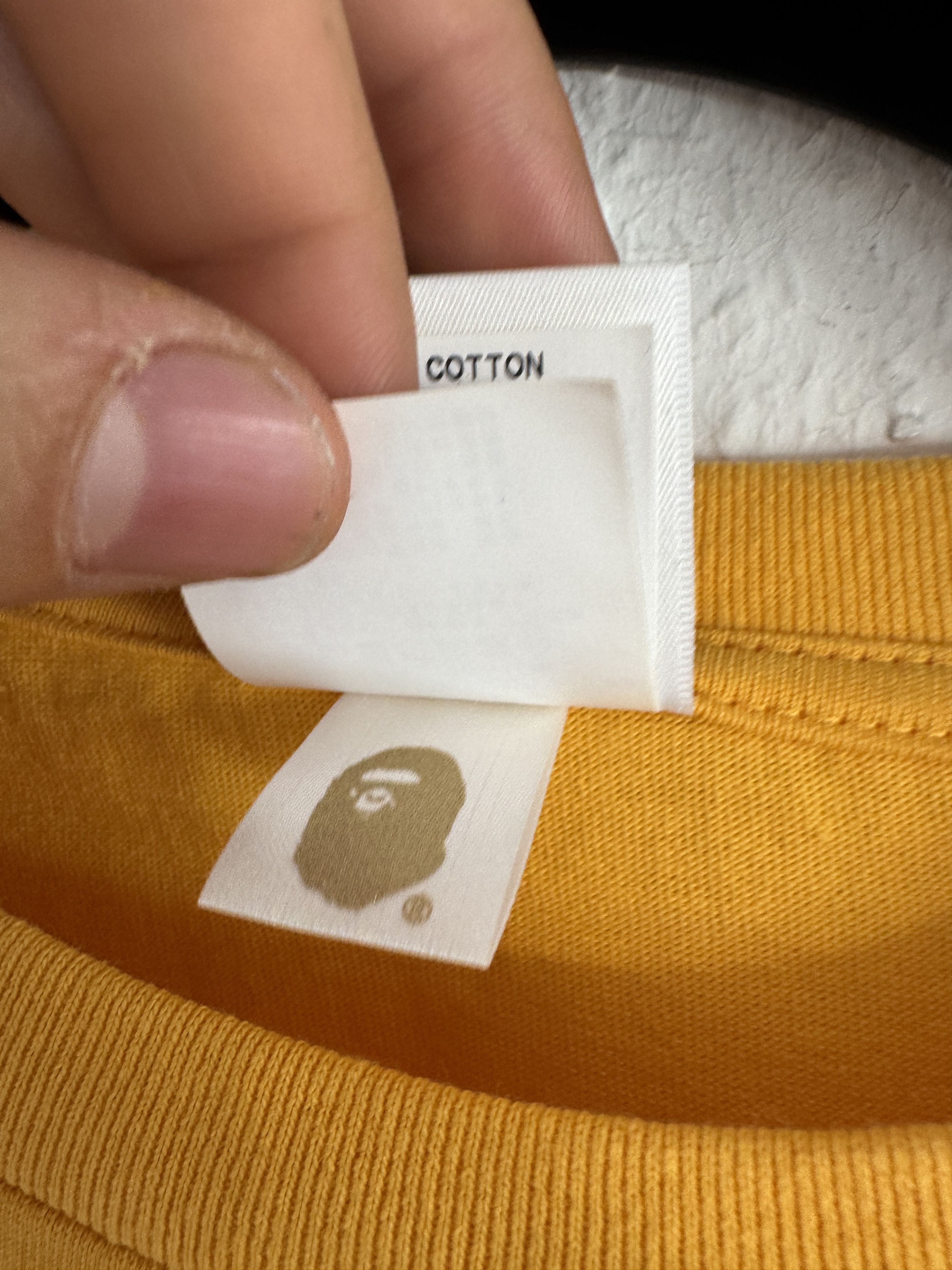 Bape Yellow Shark One Point Tee Size US XXL / EU 58 / 5 - 7 Thumbnail