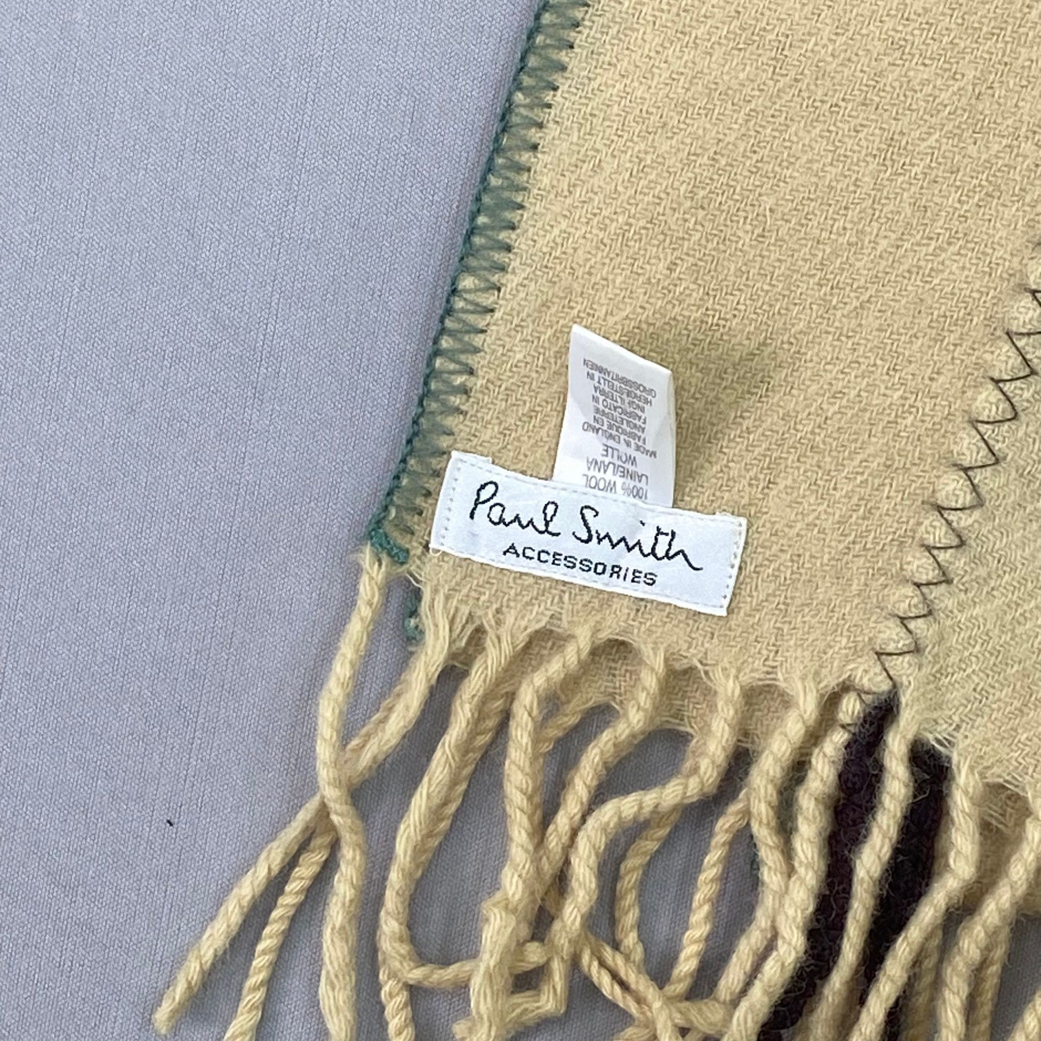 Paul Smith Vintage Paul Smith Scarf Muffler Wool Fringe Winter Scarves Size ONE SIZE - 7 Thumbnail