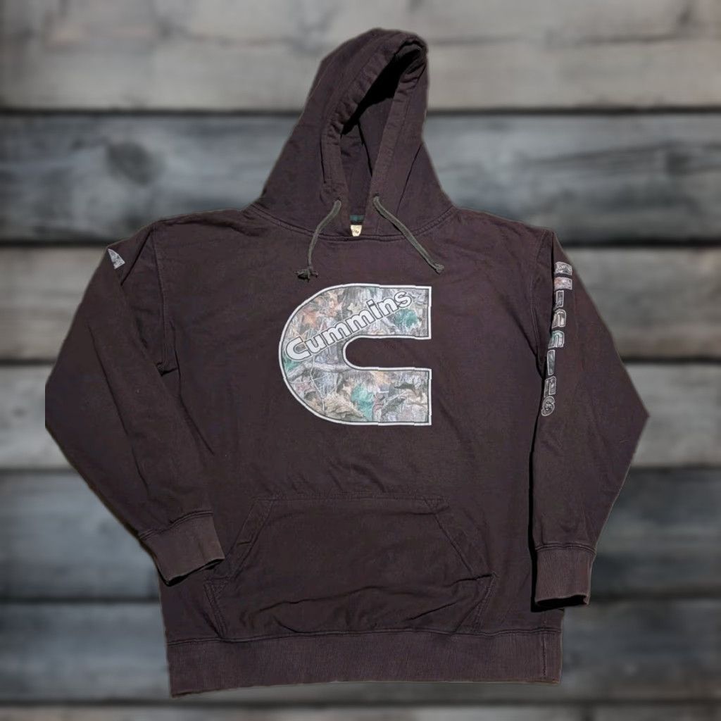 Diesel Cummins Hoodie Mens XL Black Long Sleeve Cummins Diesel Camouflage Logo Sleeve Hits Jon Lauren Apparel Hoodie Size US XL / EU 56 / 4 - 1 Thumbnail