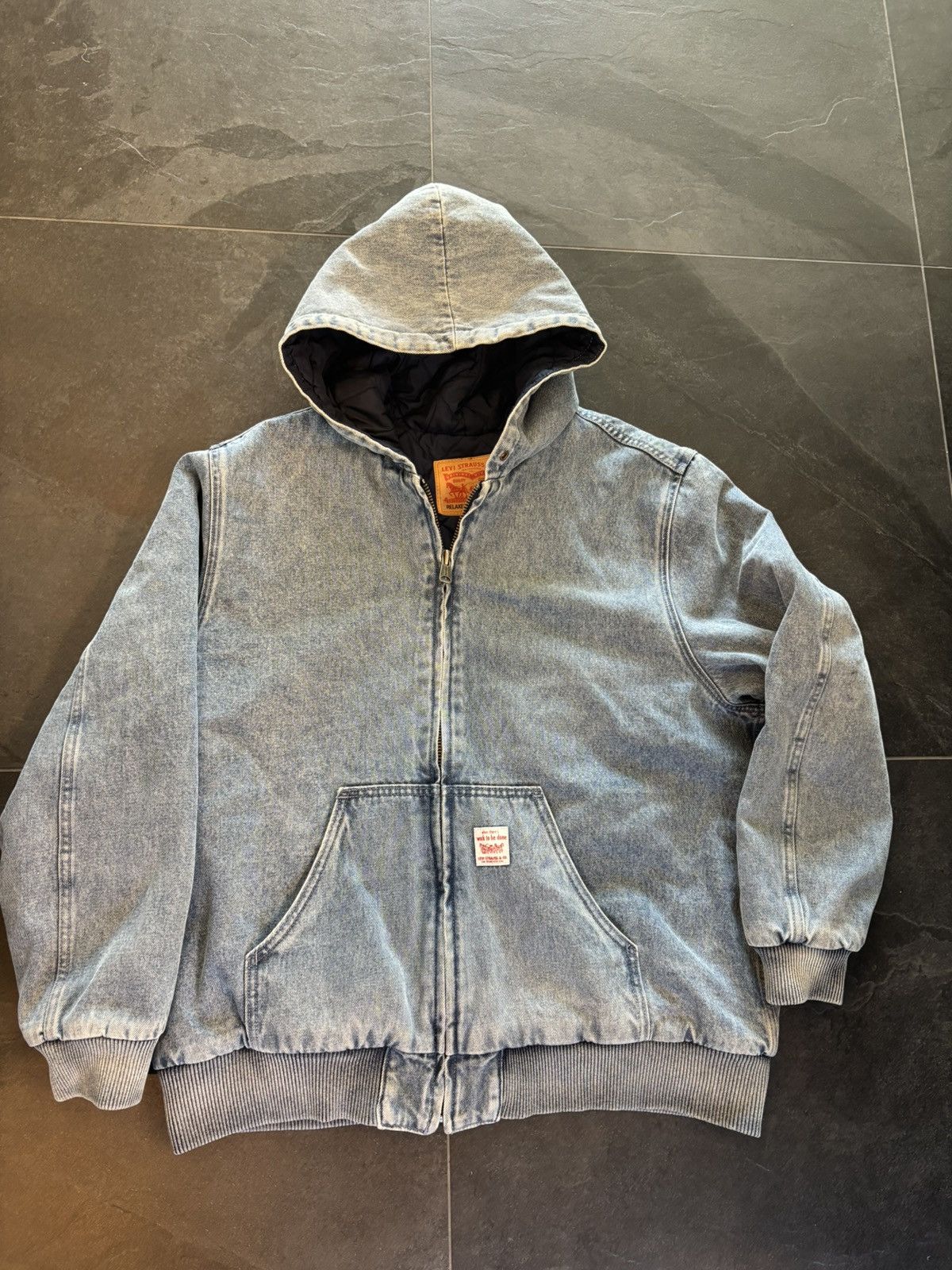 Levi s Levi s Made Crafted Levi s Vintage Clothing Levis workwear style jacket denim hoodie Grailed