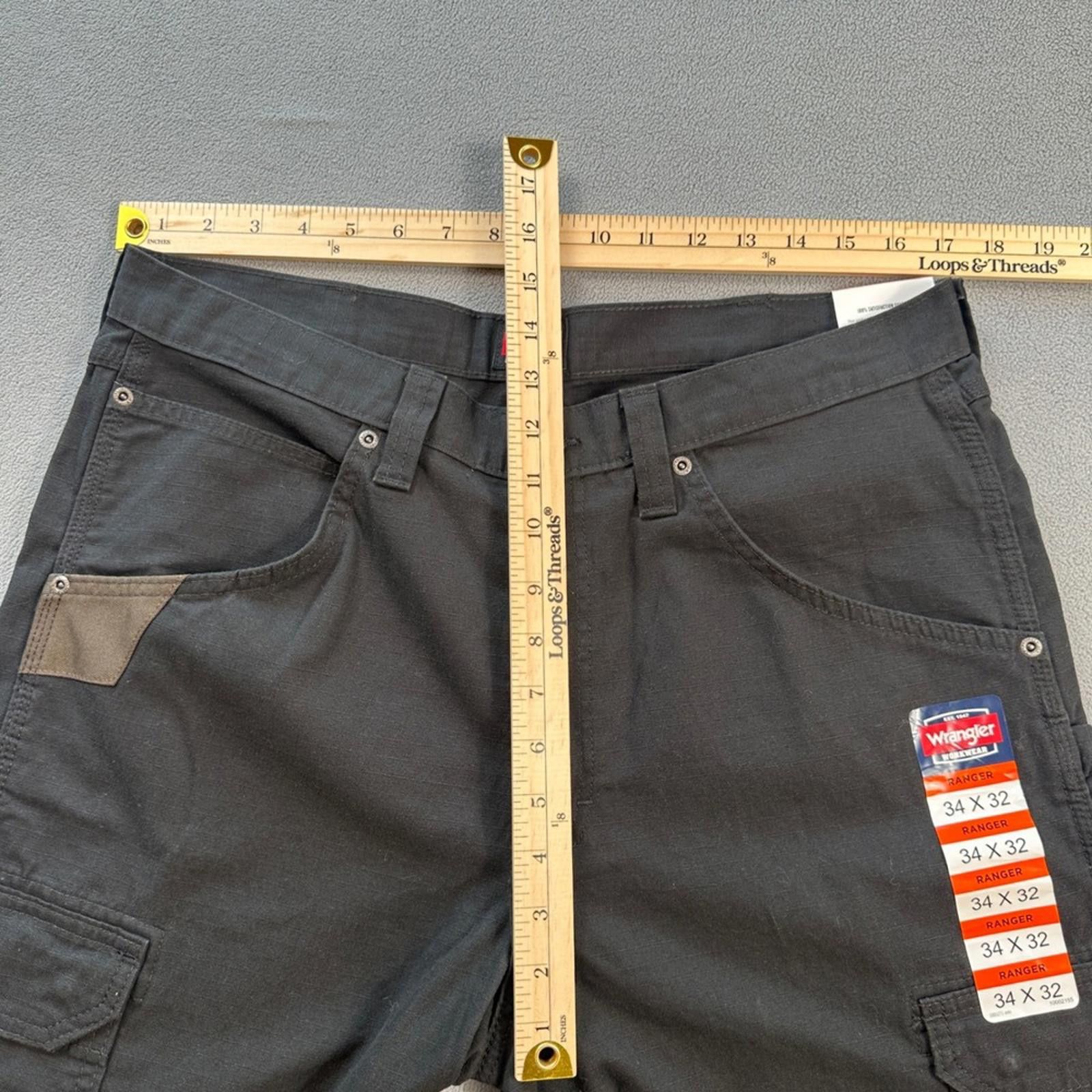 Wrangler Wrangler Workwear Cargo Pants Mens 34x32 Black Ranger Size US 34 / EU 50 - 3 Thumbnail