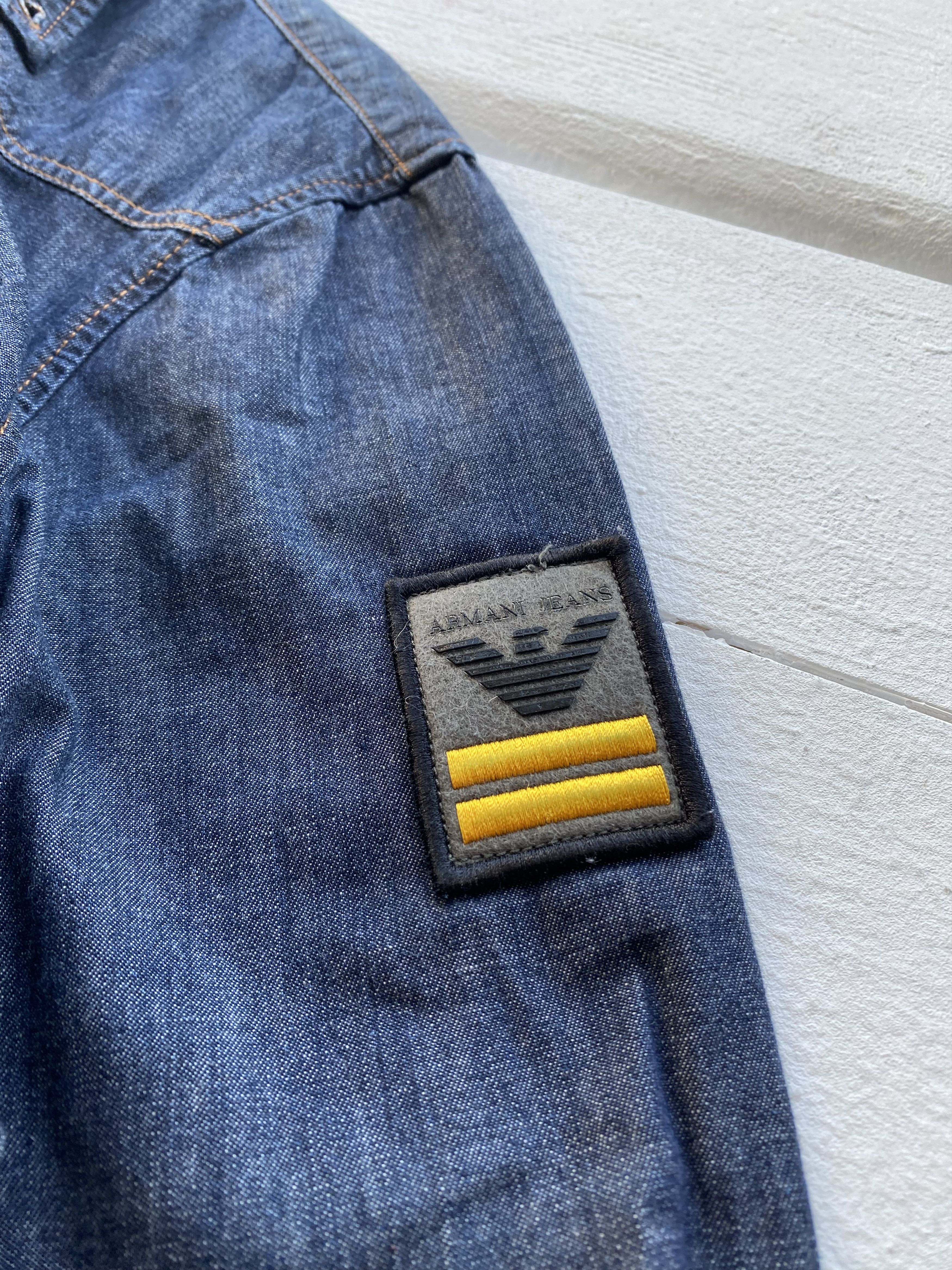 Armani 90s Armani Jeans Archive Designer Blue Denim Button Shirt M Size US M / EU 48-50 / 2 - 4 Thumbnail