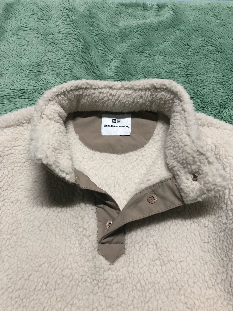 Uniqlo × White Mountaineering UNIQLO WHITE MOUNTAINEERING DEEP PILE FLEECE HALF BUTTON Size US M / EU 48-50 / 2 - 4 Thumbnail