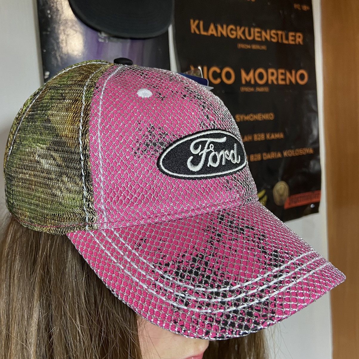NASCAR 📌 Crazy Y2K Ford Realtree NASCAR Cap Size ONE SIZE - 4 Thumbnail