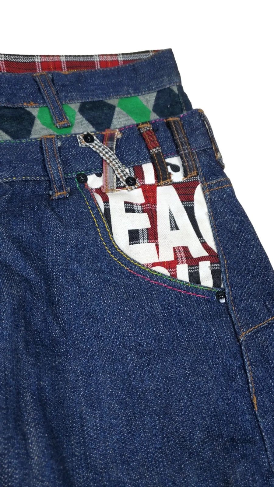 Japanese Brand × Vintage 🔥Vintage Denim Double Waist Japan 🔥 Size US 34 / EU 50 - 7 Thumbnail