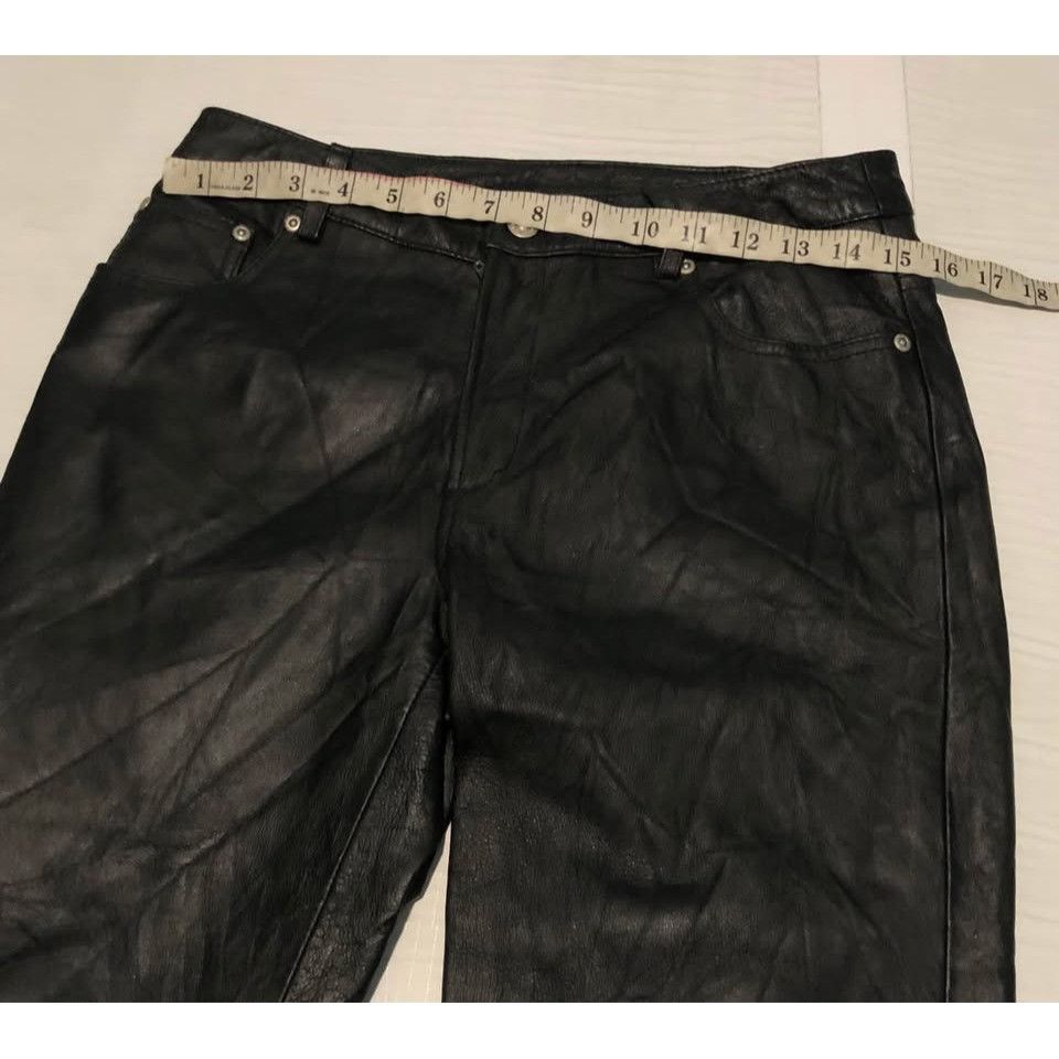 Genuine Leather × Leather Leather Pants Size 6 Tall Women, IN GOOD CONDITION Size 30" / US 8 / IT 44 - 6 Thumbnail