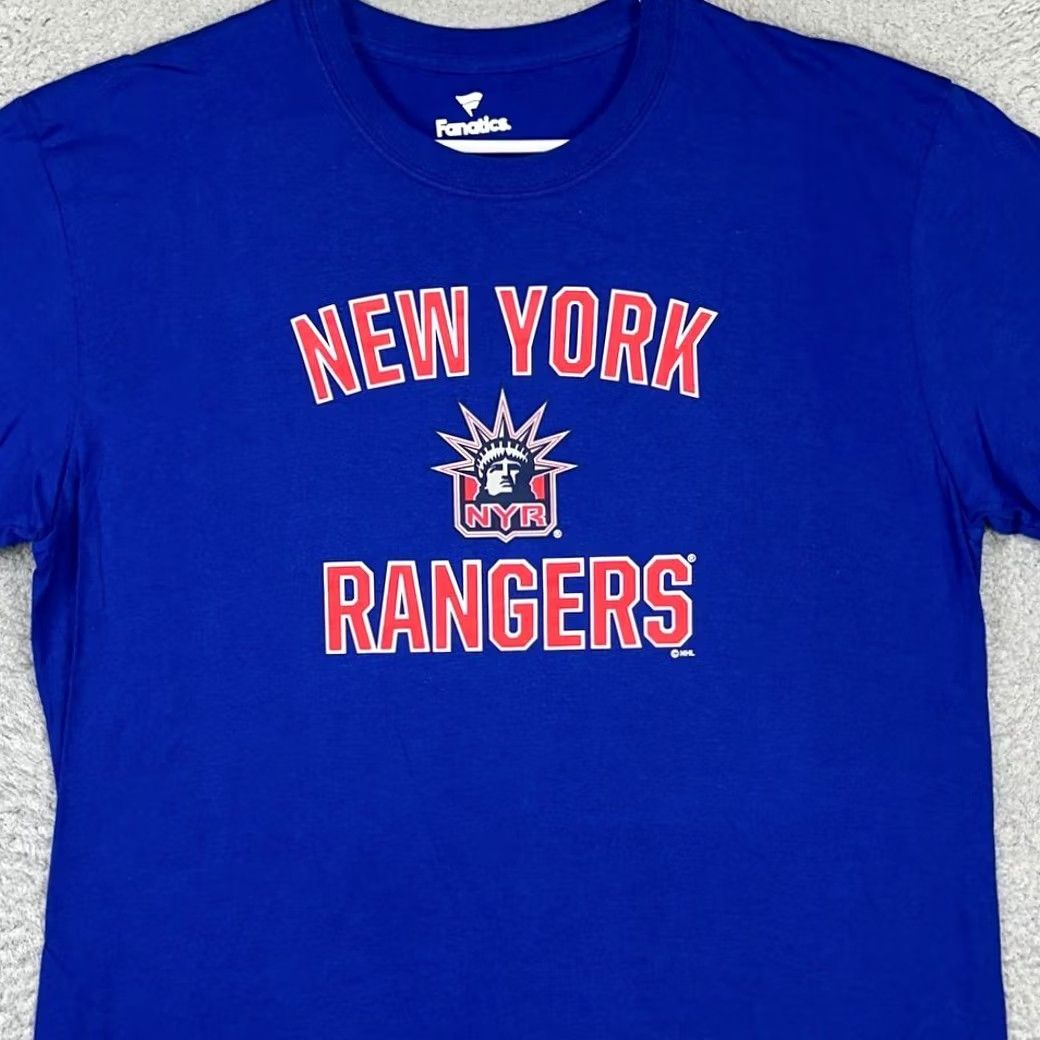 Vintage New York Rangers T-Shirt Adult XL Blue Crewneck Short Sleeve Tee Mens Fanatics Size US XL / EU 56 / 4 - 2 Thumbnail