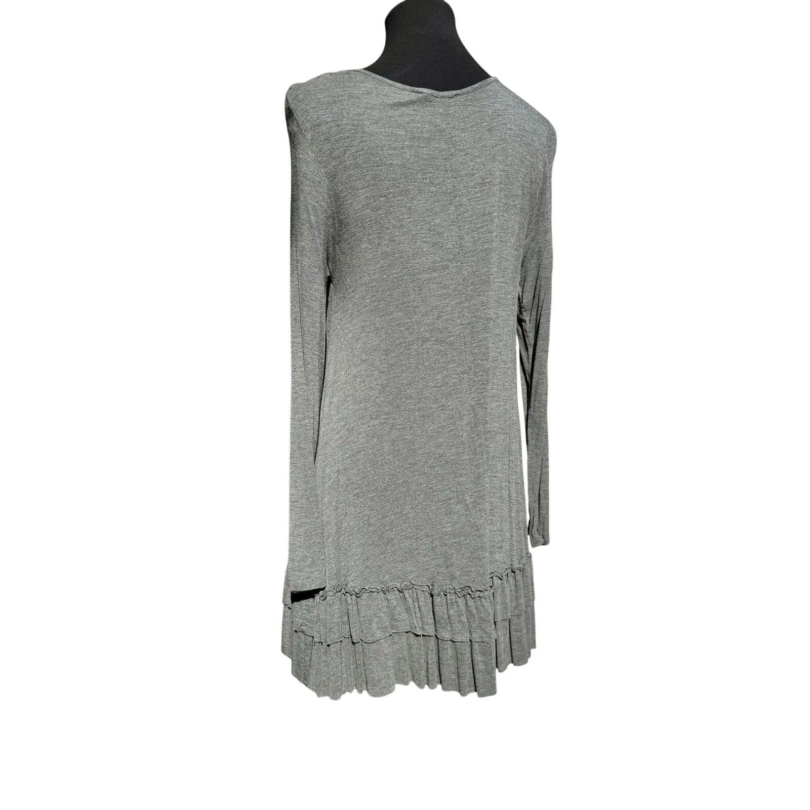 Boutique Moschino Easel Los Angeles Layering Ruffle Dress – Grey Long Sleeve Size M / US 6-8 / IT 42-44 - 5 Thumbnail