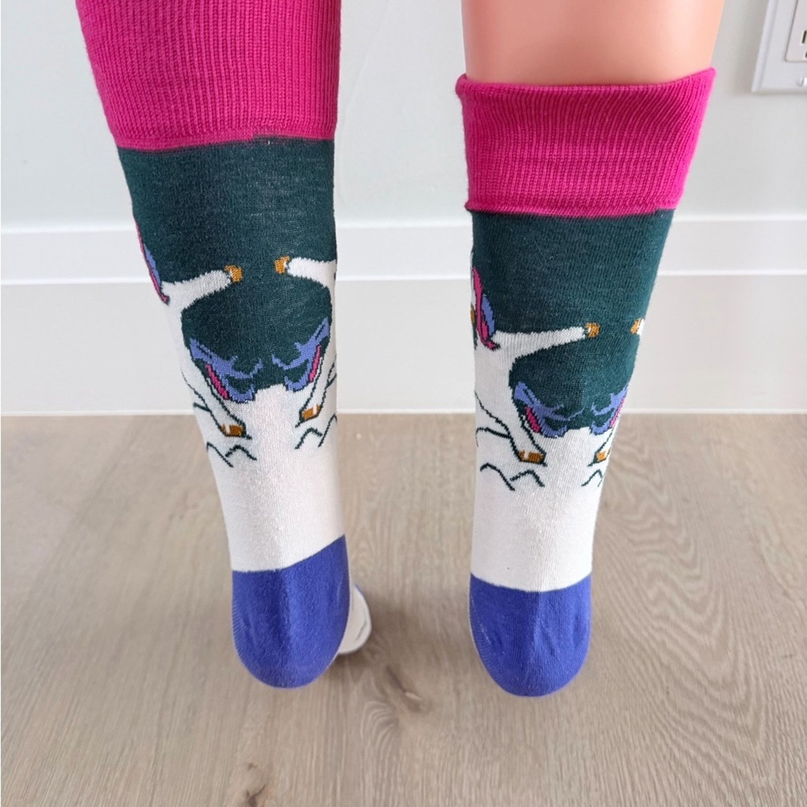 Other New Unicorn Patterned Socks - Pink, Green, White, Blue Size ONE SIZE - 4 Thumbnail