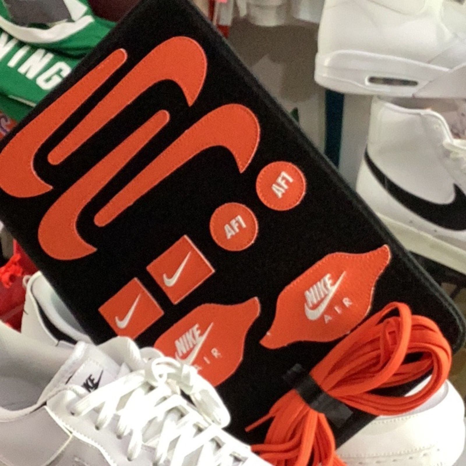 Nike Nike AF1 - 1/1 White with Black + Cosmic Patches sz 14 Size US 14 / EU 47 - 2 Thumbnail