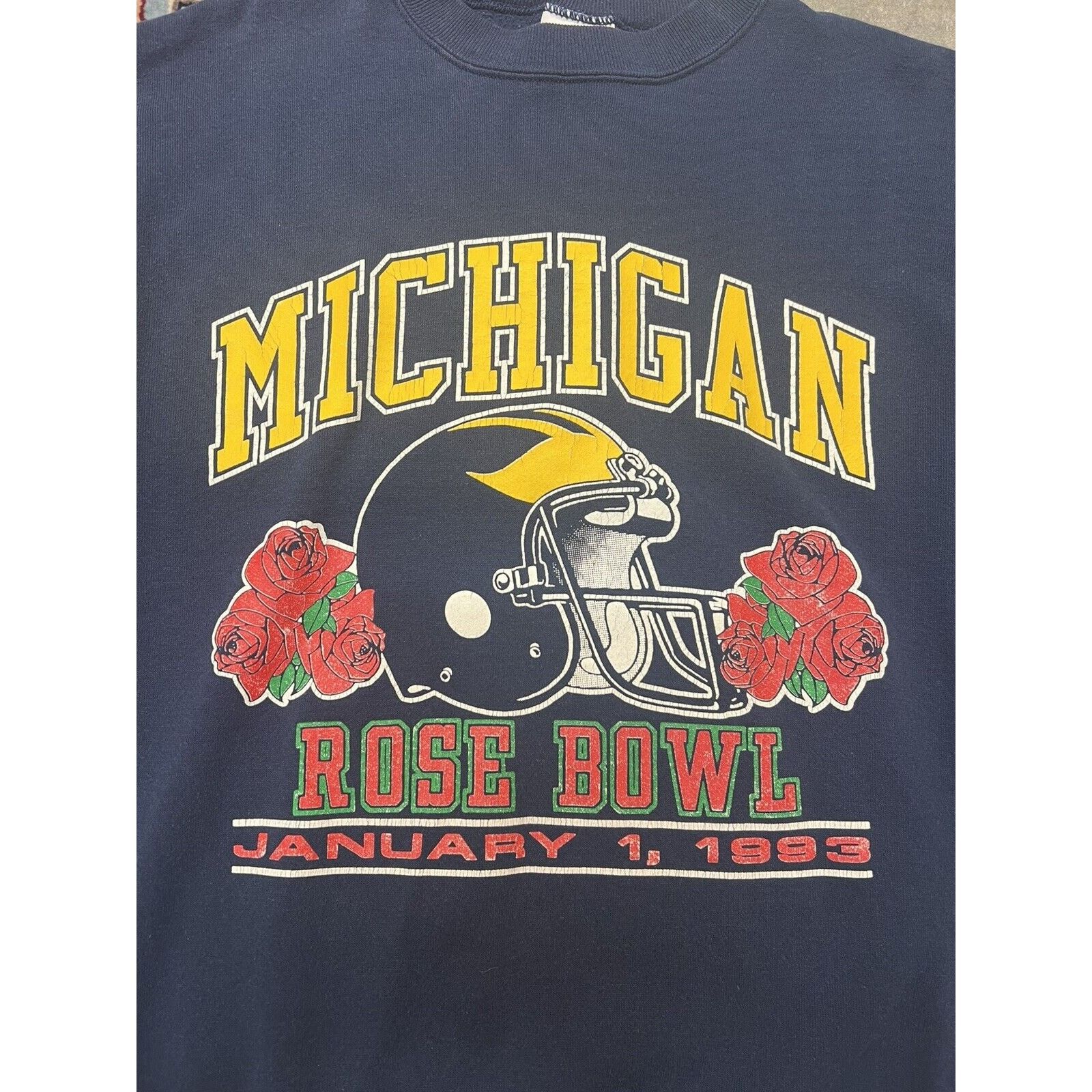 Signal Sport VTG 1993 Michigan Rose Bowl Crewneck Mens Size L Wolverines Size US L / EU 52-54 / 3 - 3 Thumbnail