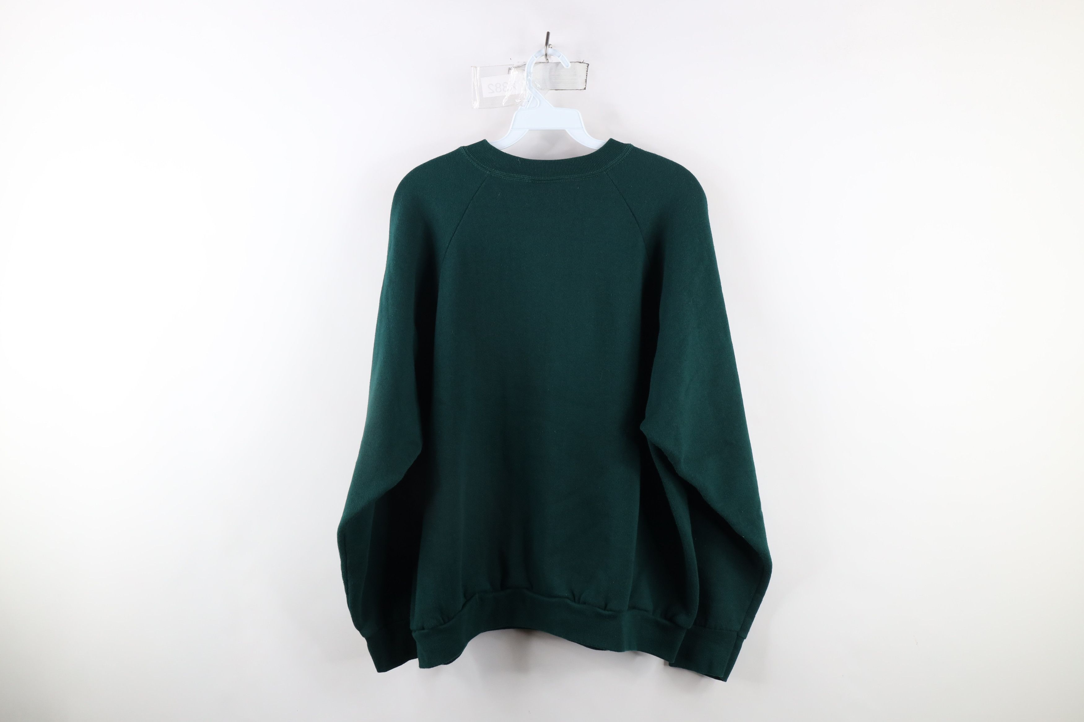 Vintage Vintage 90s Streetwear Heavyweight Crewneck Sweatshirt Green Size US XL / EU 56 / 4 - 5 Thumbnail