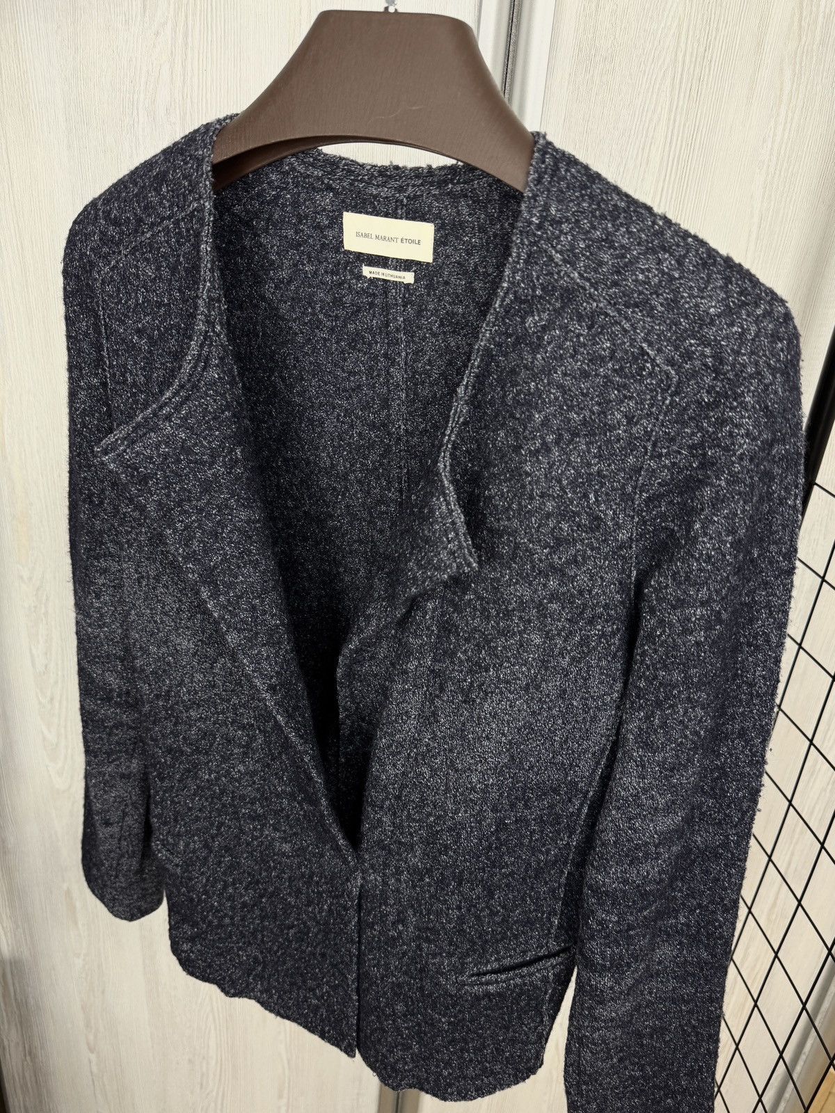 Isabel Marant Etoile ISABEL MARANT ETOILE Women's Plain Collarless Jacket Gray Size M / US 6-8 / IT 42-44 - 7 Thumbnail