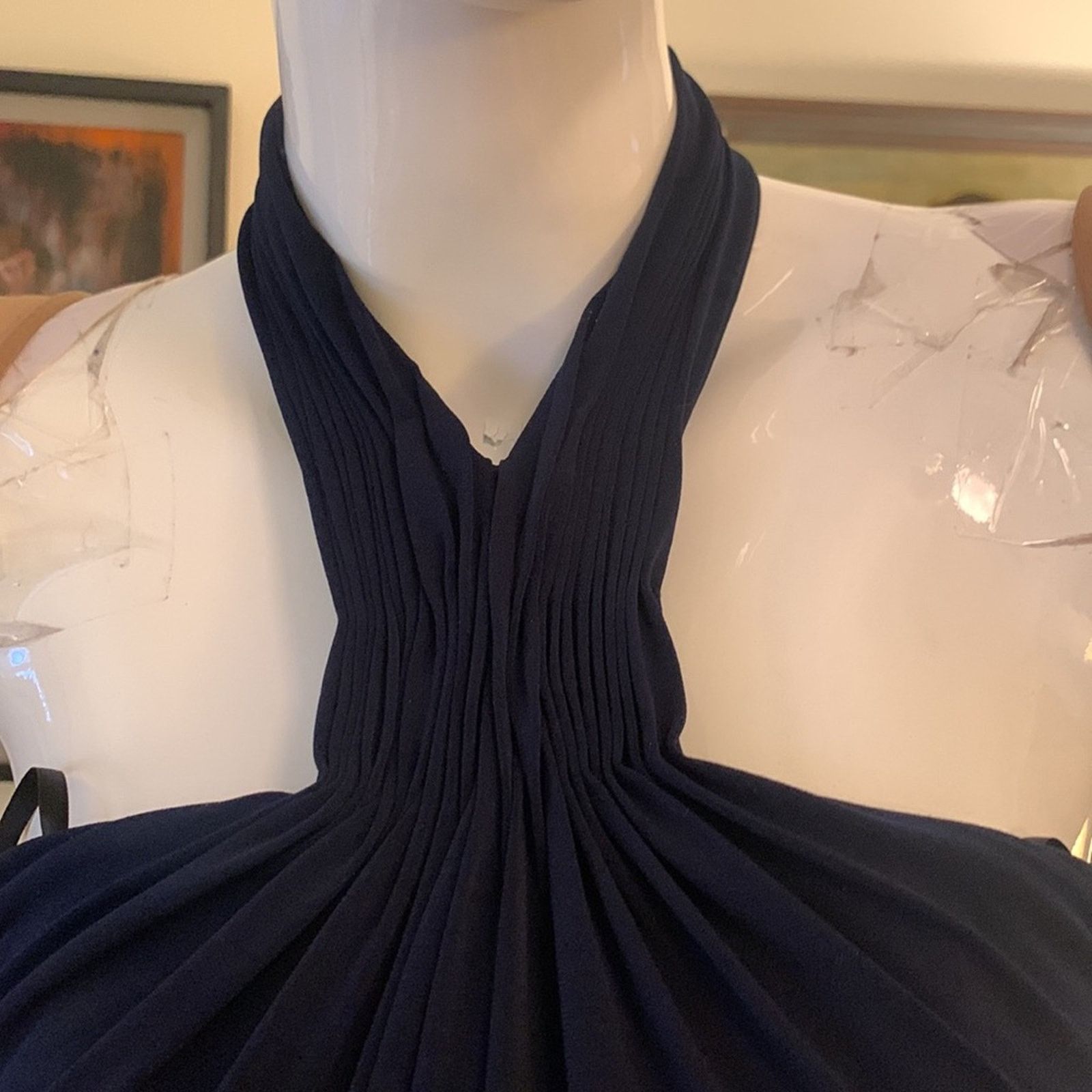 Laundry by Shelli Segal Laundry Shelli Segal navy blue halter cocktail dress Size XS / US 0-2 / IT 36-38 - 1 Thumbnail
