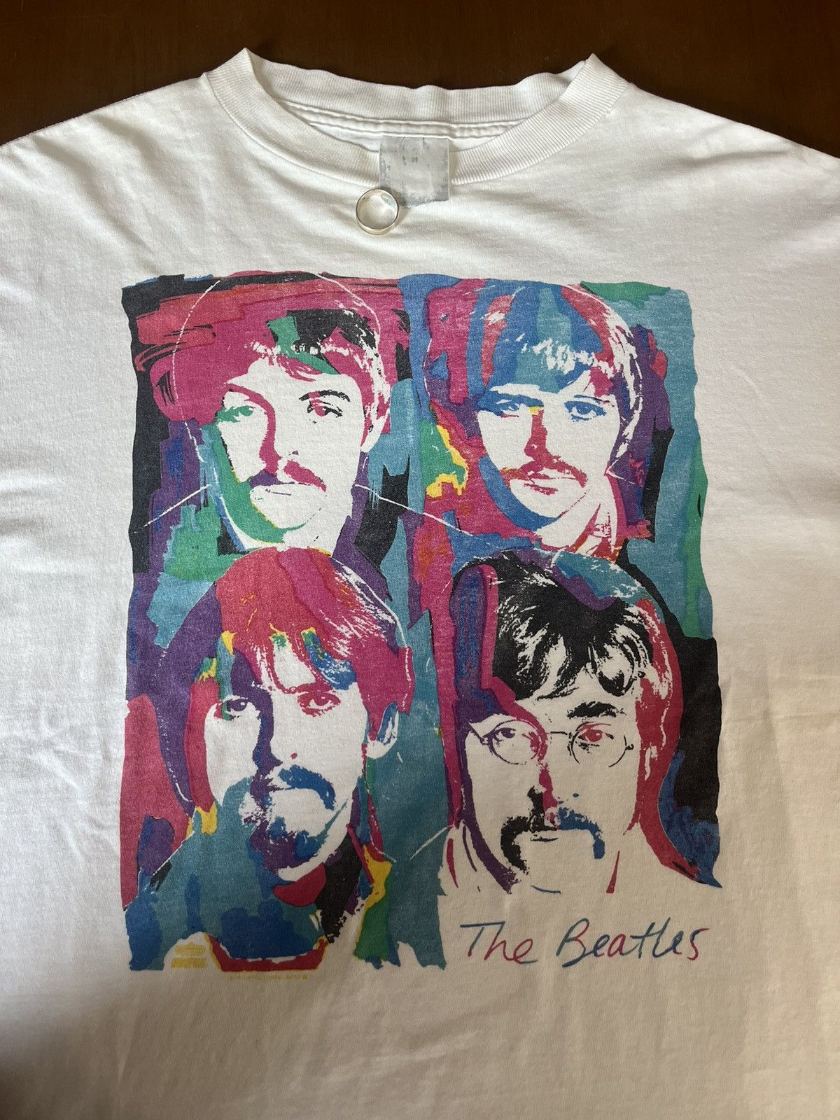 Band Tees Vintage The Beatles Pop Art 90’s T-Shirt Size US XL / EU 56 / 4 - 5 Thumbnail